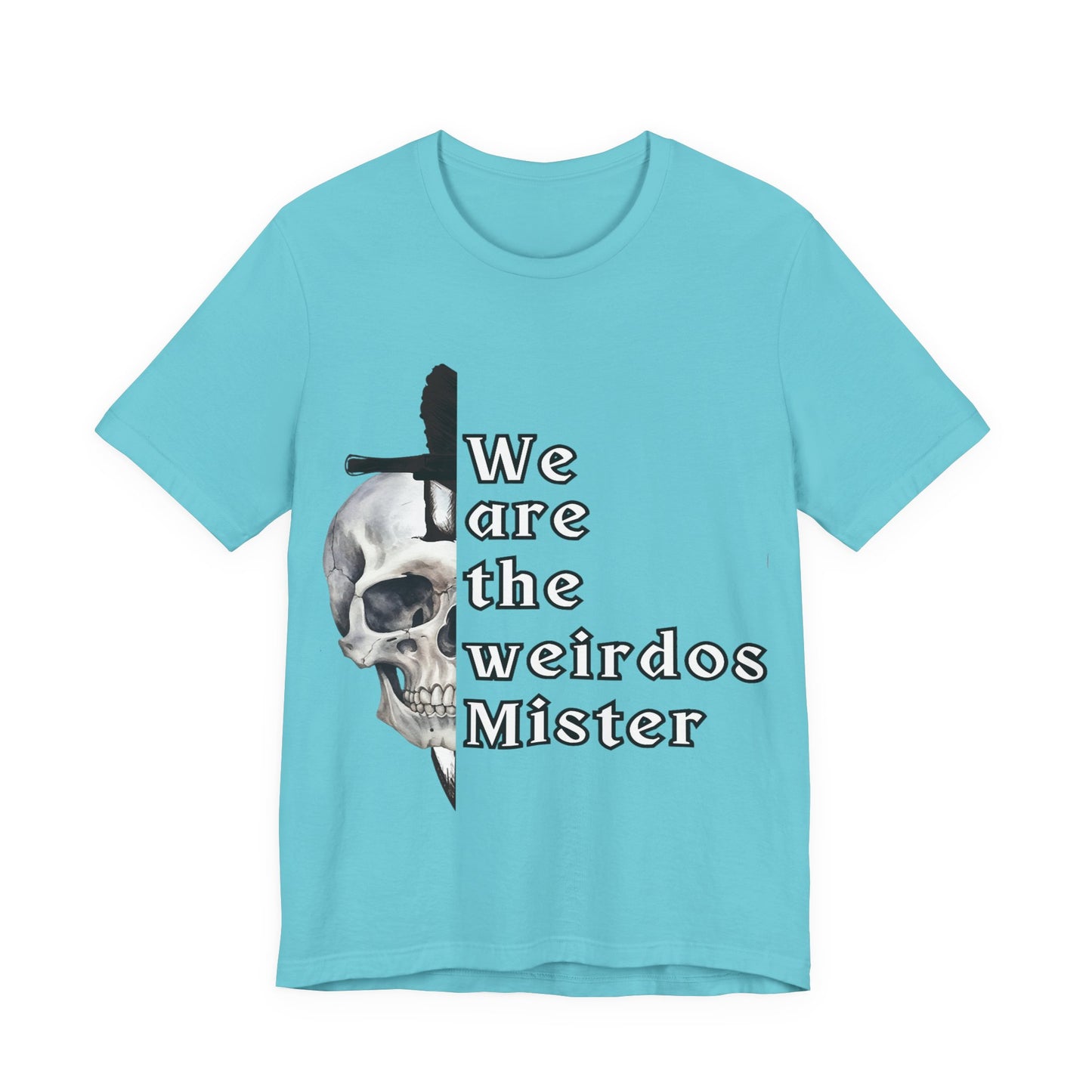 Skull Graphic Tee - Unisex Jersey Short Sleeve Shirt for Halloween, Occasions, Trendy Wear, Gift for Weirdos, Casual Style