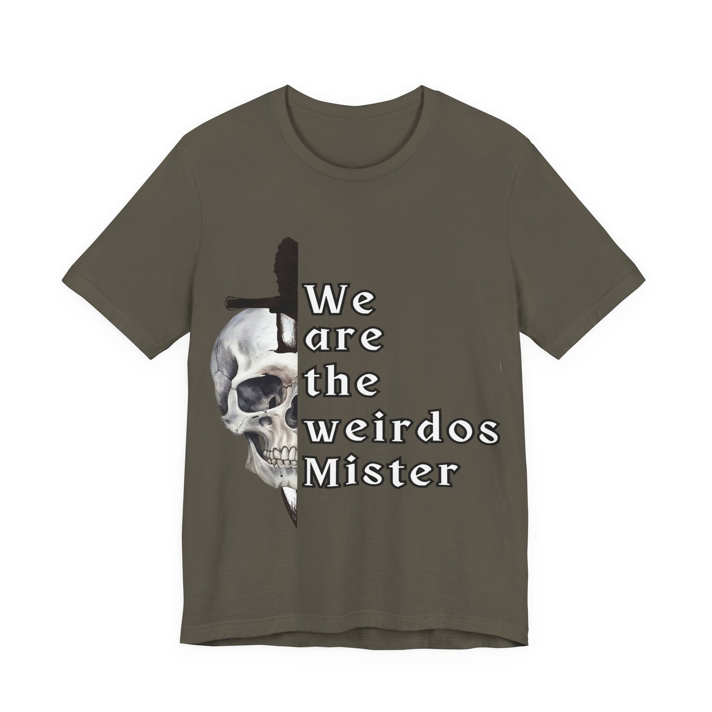 Skull Graphic Tee - Unisex Jersey Short Sleeve Shirt for Halloween, Occasions, Trendy Wear, Gift for Weirdos, Casual Style