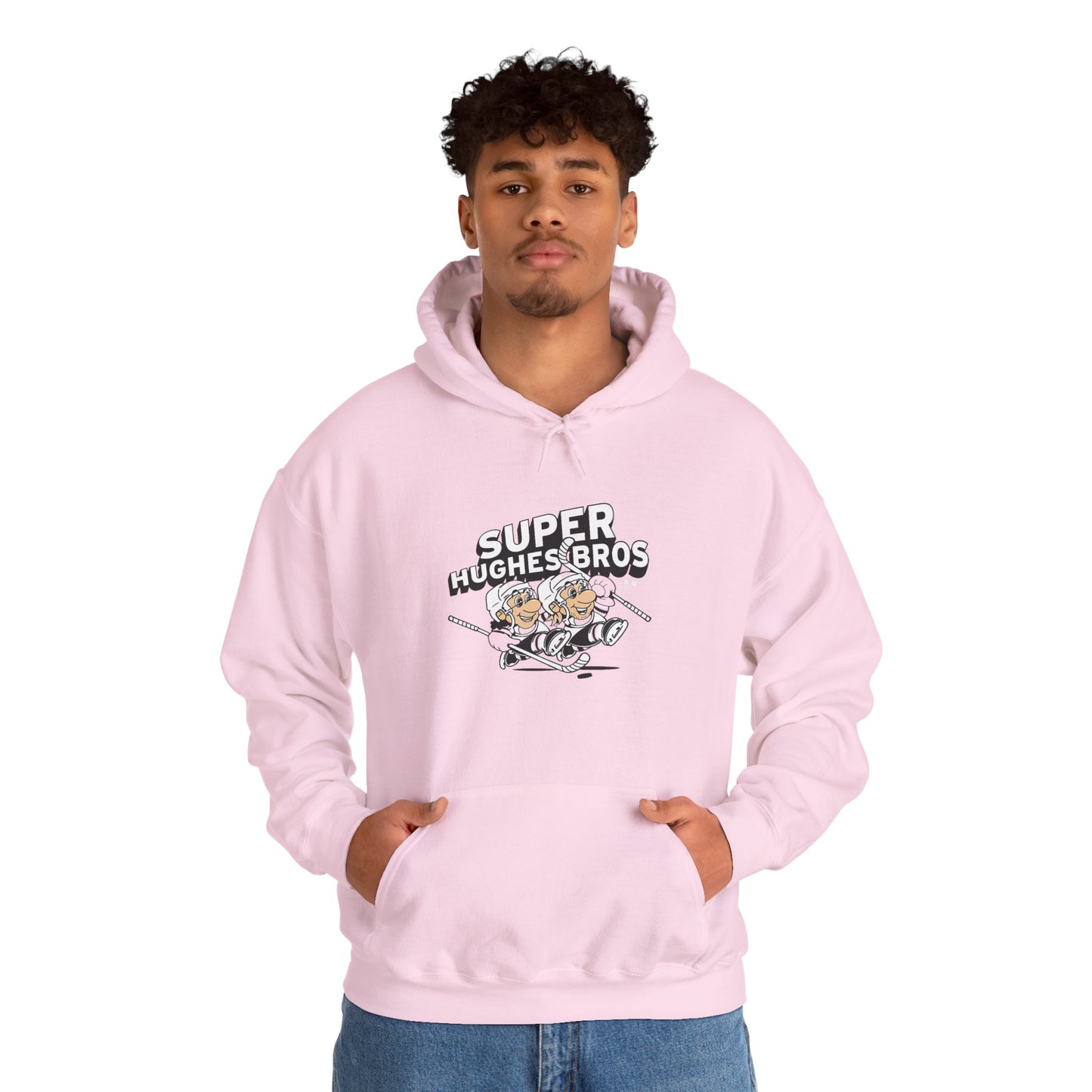 Super Hughes Bros Hoodie, Cozy Unisex Sweatshirt for Gamers, Fun Gift for Birthdays and Holidays, Relaxed Casual Wear