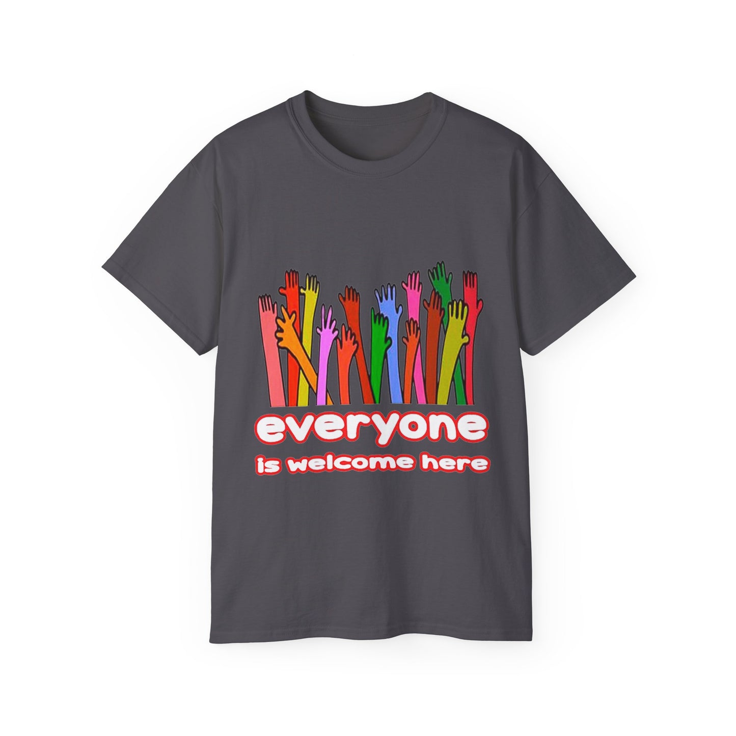 Inclusive Vibes Tee, Everyone is Welcome Here T-Shirt, Unity Tee, Proud Ally Shirt, Colorful Art Tee, Comfortable Cotton T-Shirt