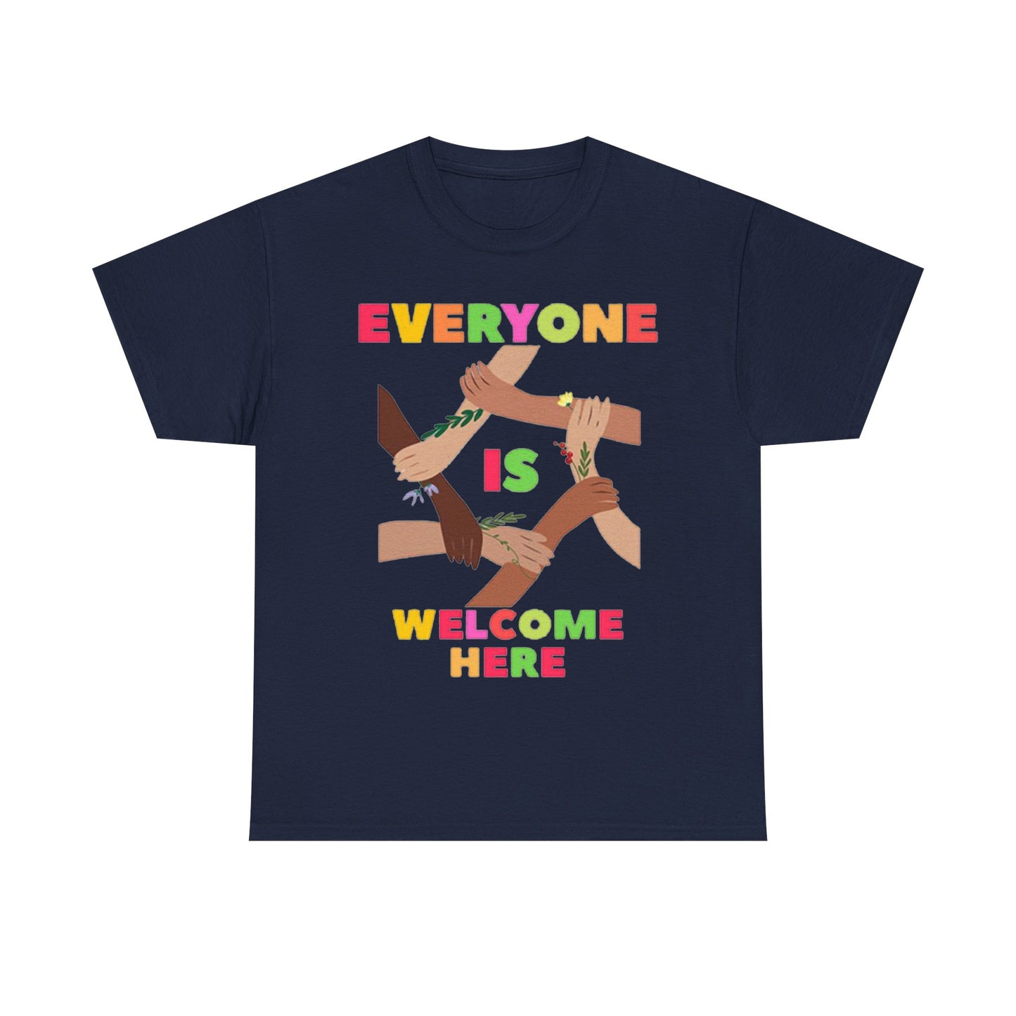 Inclusive Message Unisex Heavy Cotton Tee, Equality Shirt, Diversity Tee, Gift for Friends, Community Wear, Pride Apparel