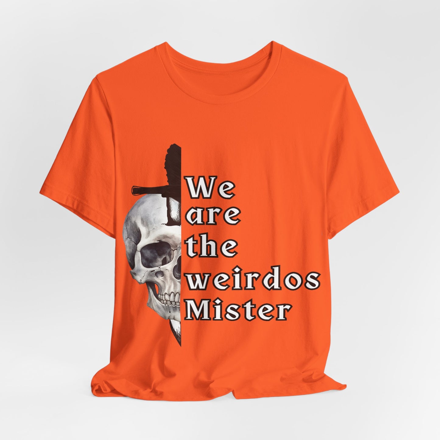 Skull Graphic Tee - Unisex Jersey Short Sleeve Shirt for Halloween, Occasions, Trendy Wear, Gift for Weirdos, Casual Style