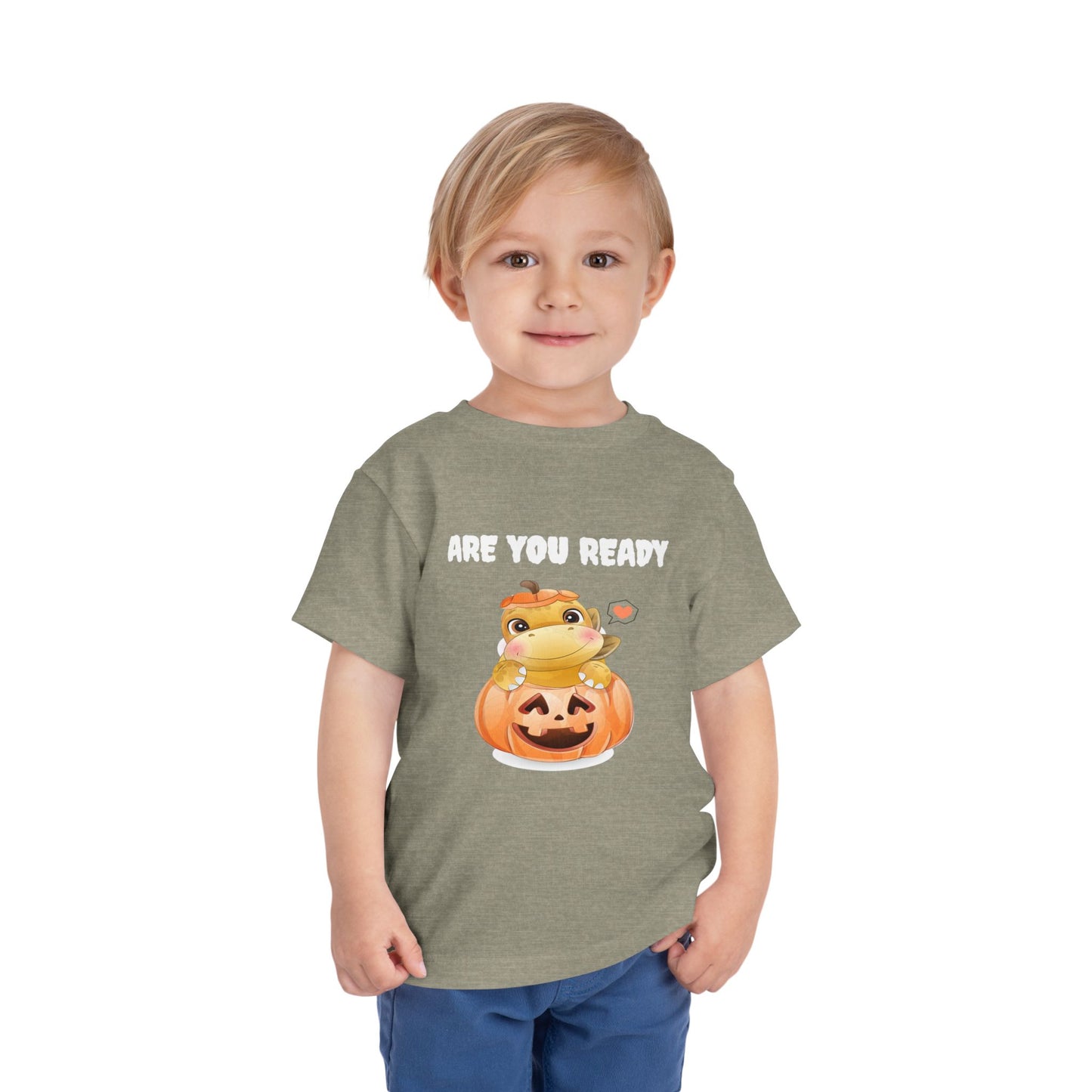 Adorable Pumpkin Frog Toddler Tee - Cute T-Shirt for Halloween, Fall Celebrations, Kids' Parties, Seasonal Dress-Up