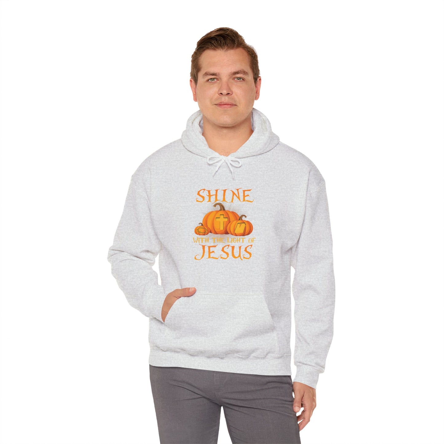Shine in Jesus Pumpkin Sweatshirt | Fall Apparel, Christian Gift, Unisex Hoodie, Autumn Fashion, Thanksgiving Sweatshirt