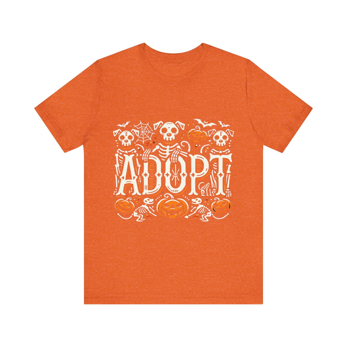 Pumpkin-Themed Adoption Awareness Tee, Perfect for Halloween, Dog Lovers, Pet Advocates, Animal Rescue Fundraisers, Fall Celebrations