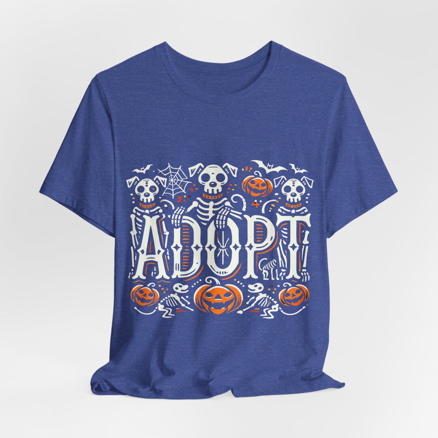 Pumpkin-Themed Adoption Awareness Tee, Perfect for Halloween, Dog Lovers, Pet Advocates, Animal Rescue Fundraisers, Fall Celebrations