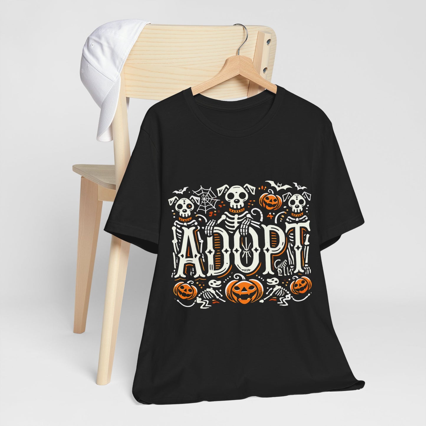 Pumpkin-Themed Adoption Awareness Tee, Perfect for Halloween, Dog Lovers, Pet Advocates, Animal Rescue Fundraisers, Fall Celebrations