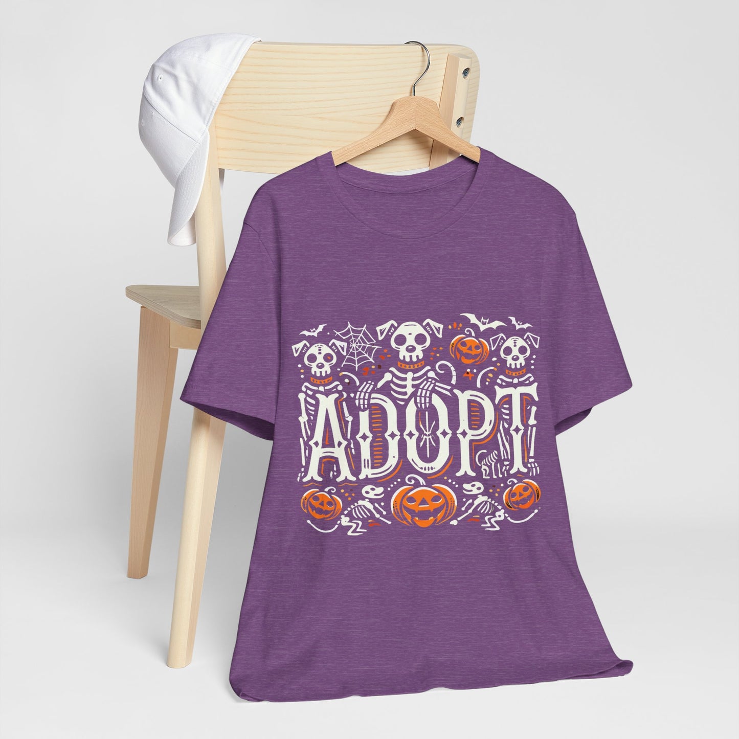 Pumpkin-Themed Adoption Awareness Tee, Perfect for Halloween, Dog Lovers, Pet Advocates, Animal Rescue Fundraisers, Fall Celebrations
