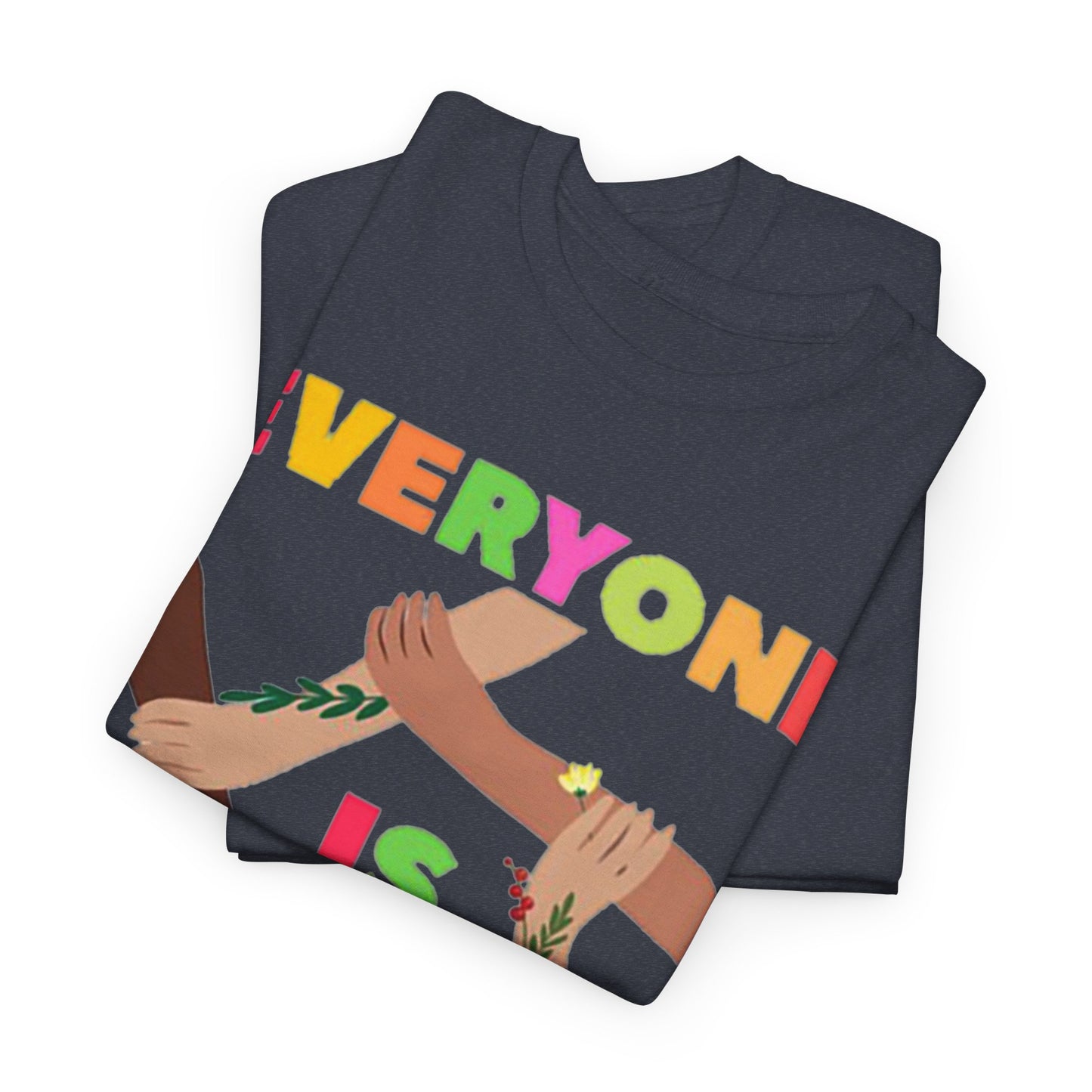 Inclusive Message Unisex Heavy Cotton Tee, Equality Shirt, Diversity Tee, Gift for Friends, Community Wear, Pride Apparel