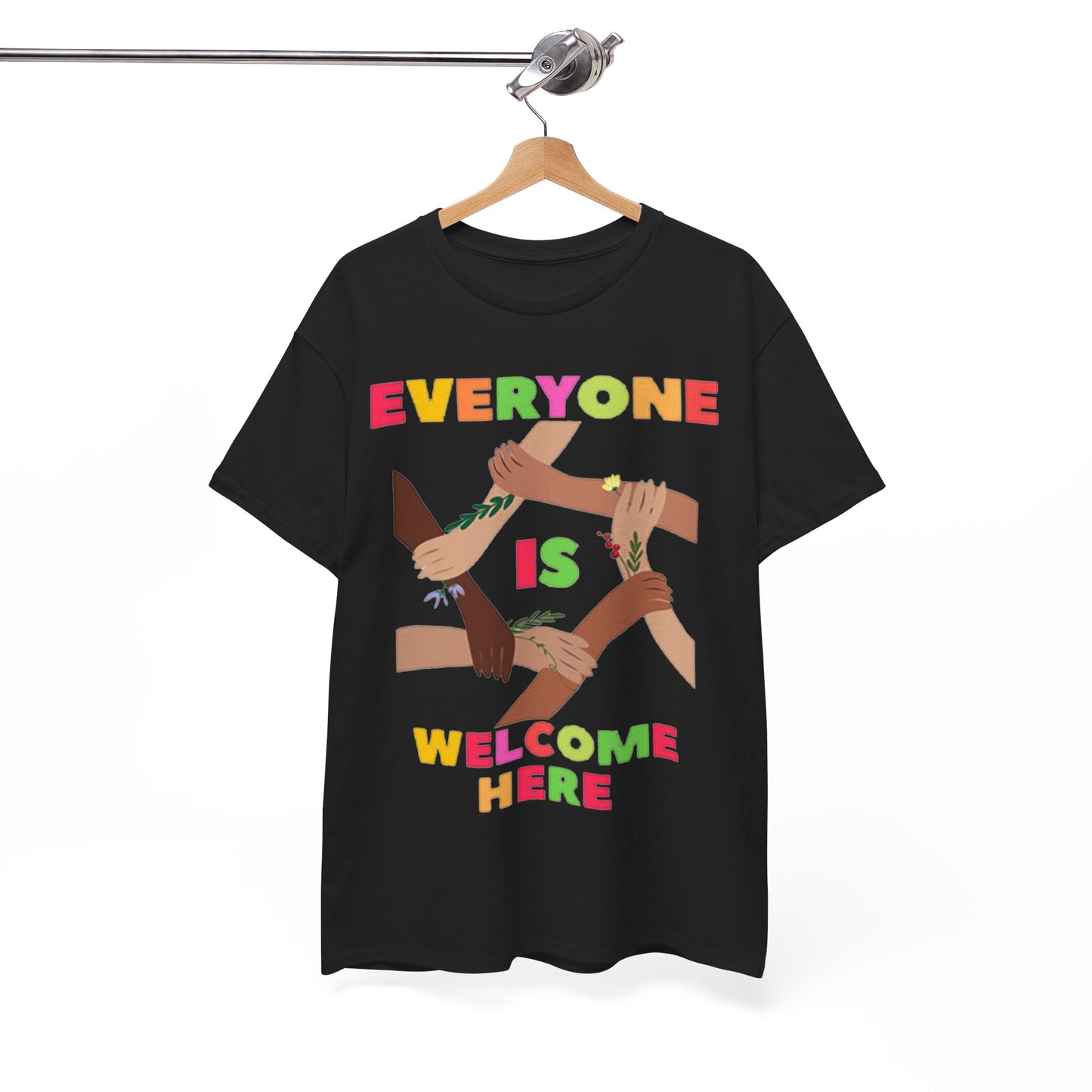 Inclusive Message Unisex Heavy Cotton Tee, Equality Shirt, Diversity Tee, Gift for Friends, Community Wear, Pride Apparel