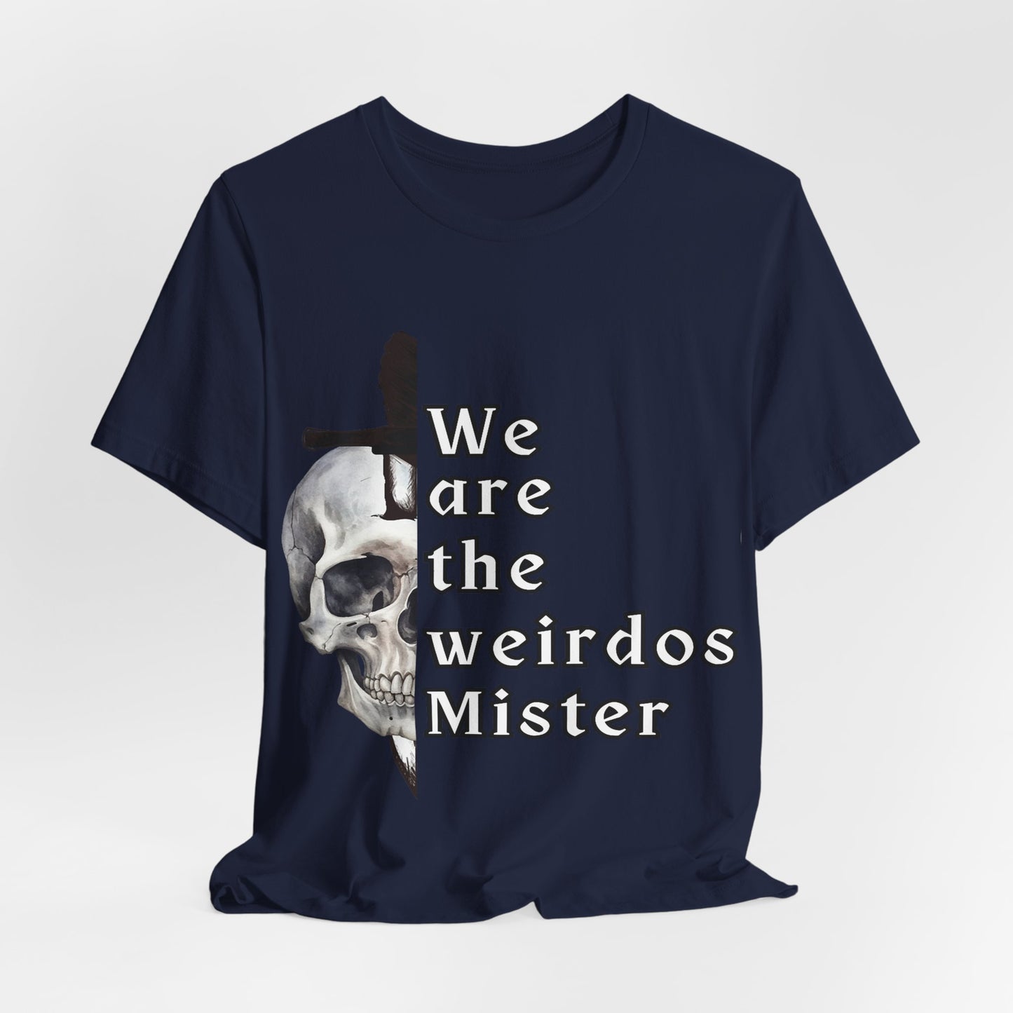 Skull Graphic Tee - Unisex Jersey Short Sleeve Shirt for Halloween, Occasions, Trendy Wear, Gift for Weirdos, Casual Style
