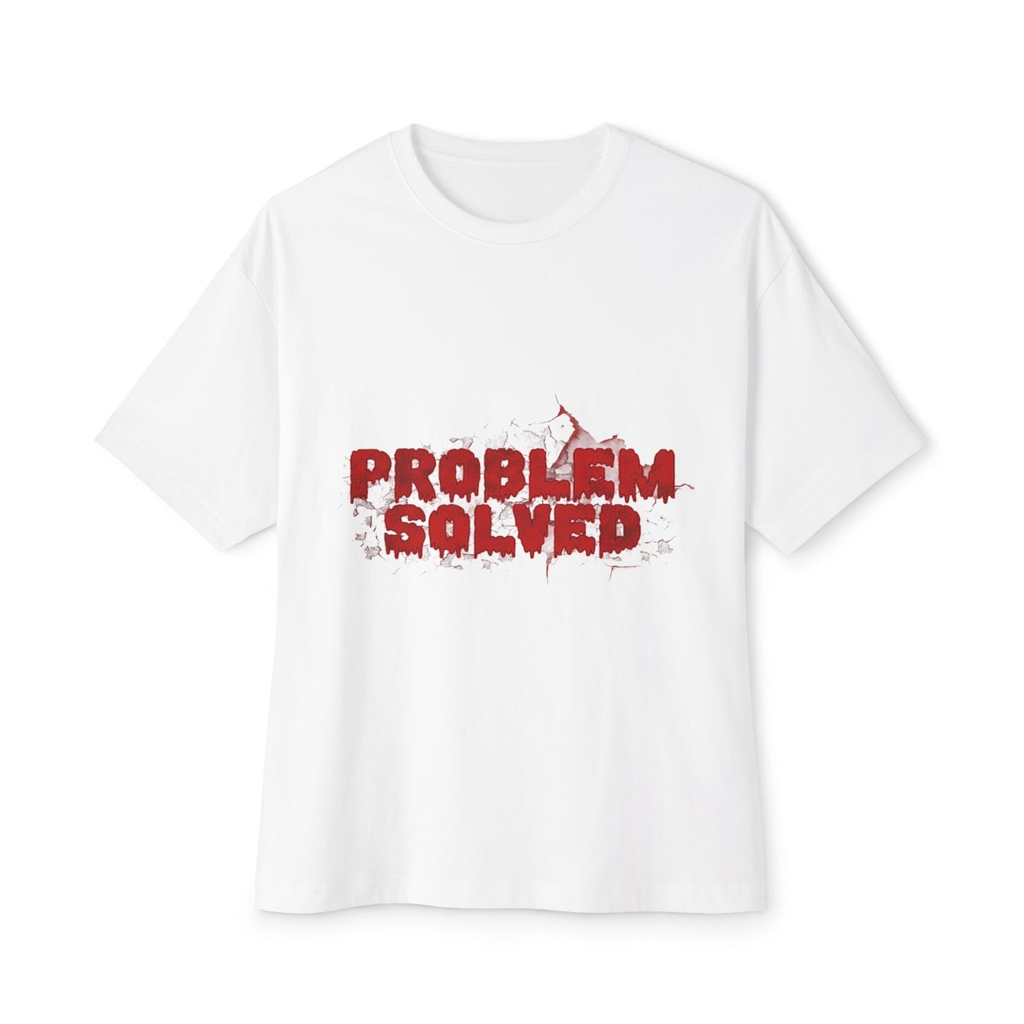Unisex Boxy Tee - "Problem Solved" Funny Graphic Shirt for Everyday Wear, Gift for Friends, Casual Style, Comfortable Tee, Humor Apparel