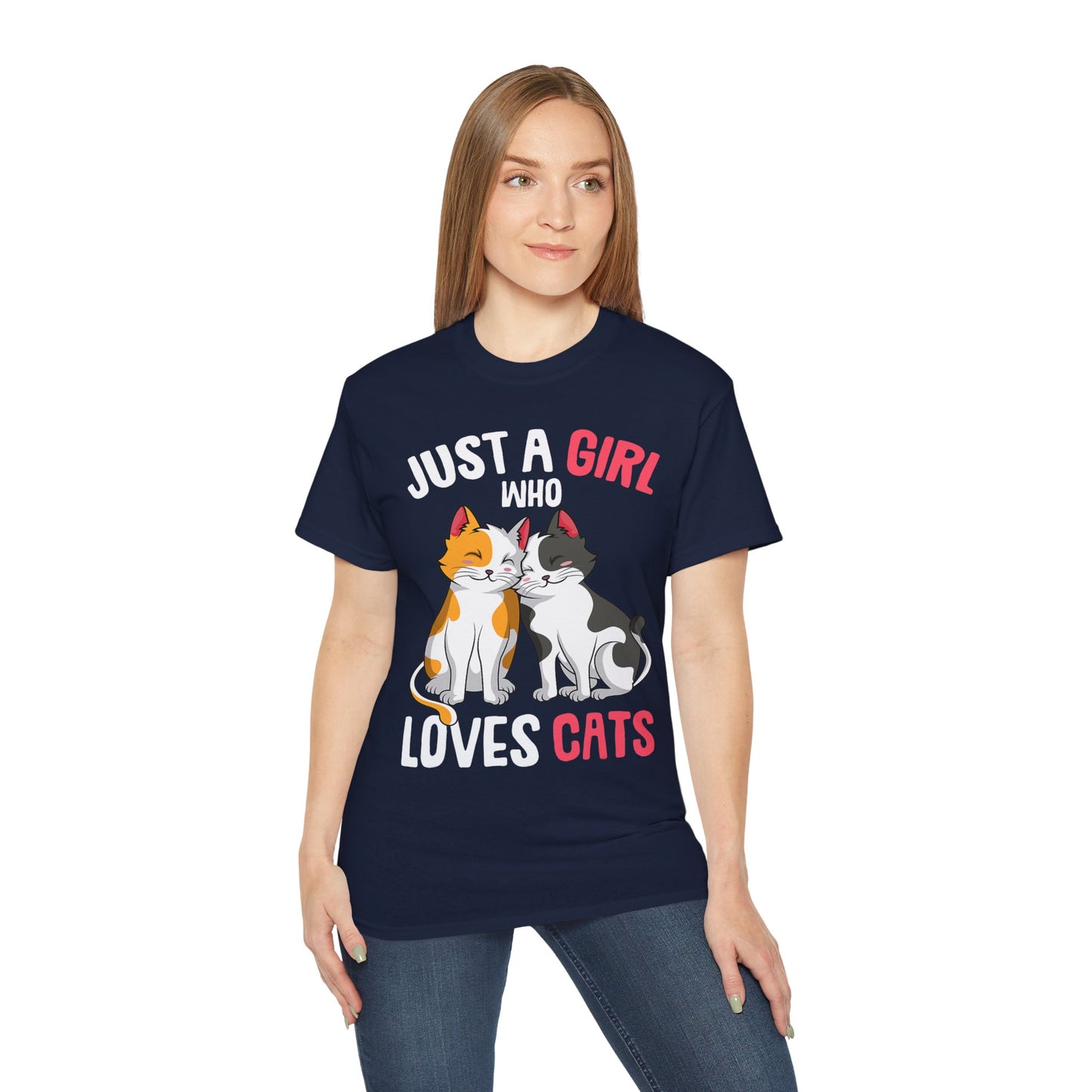 Cute Cat Girls Unisex Tee, Perfect for Cat Lovers, Gift for Her, Birthday Shirt, Animal Lover Tee