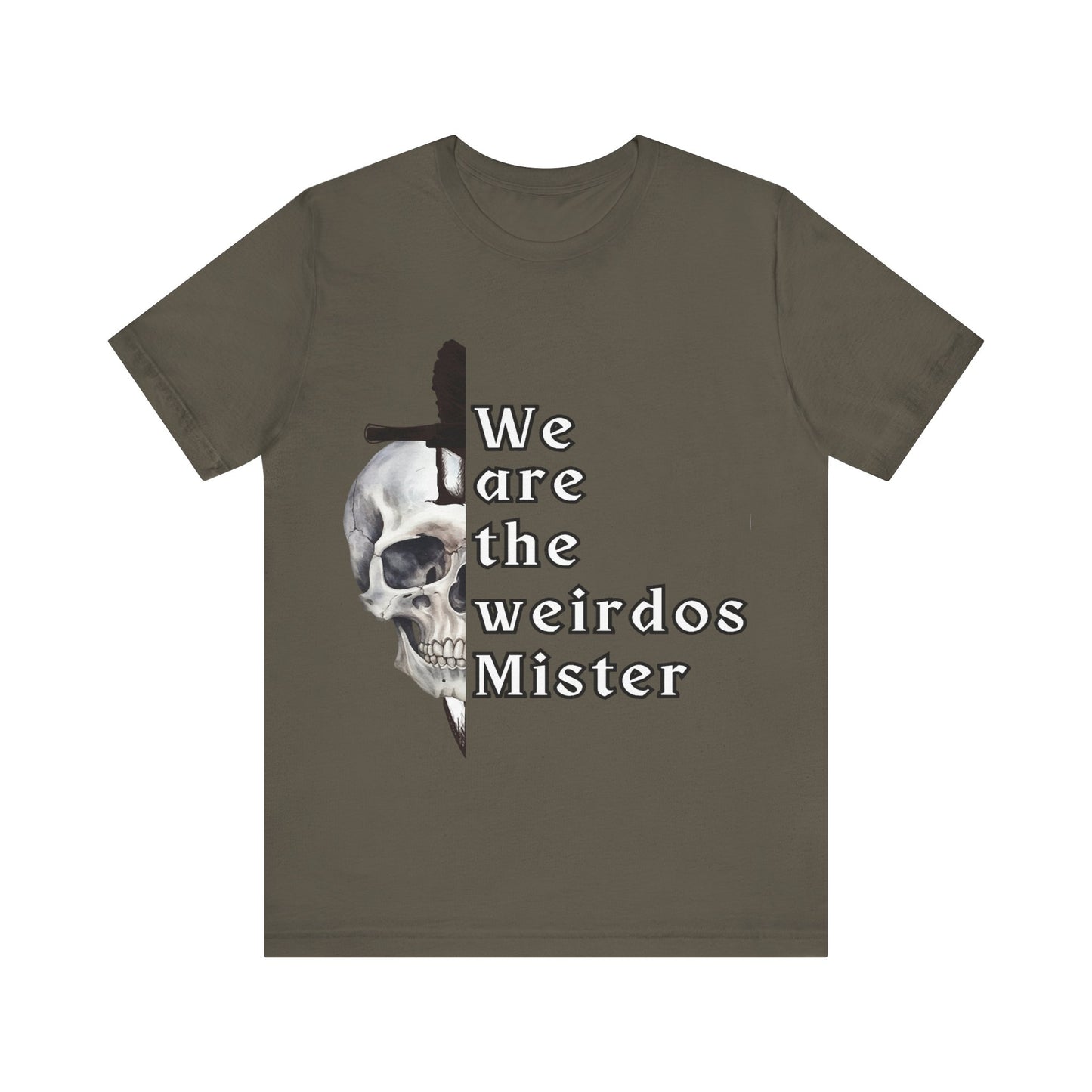 Skull Graphic Tee - Unisex Jersey Short Sleeve Shirt for Halloween, Occasions, Trendy Wear, Gift for Weirdos, Casual Style