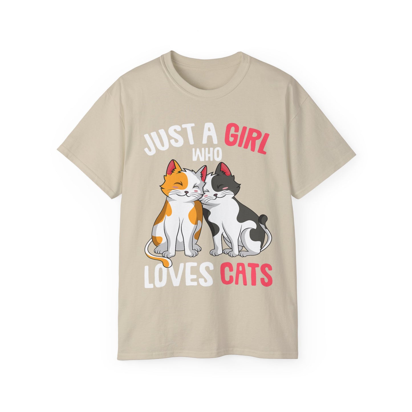 Cute Cat Girls Unisex Tee, Perfect for Cat Lovers, Gift for Her, Birthday Shirt, Animal Lover Tee