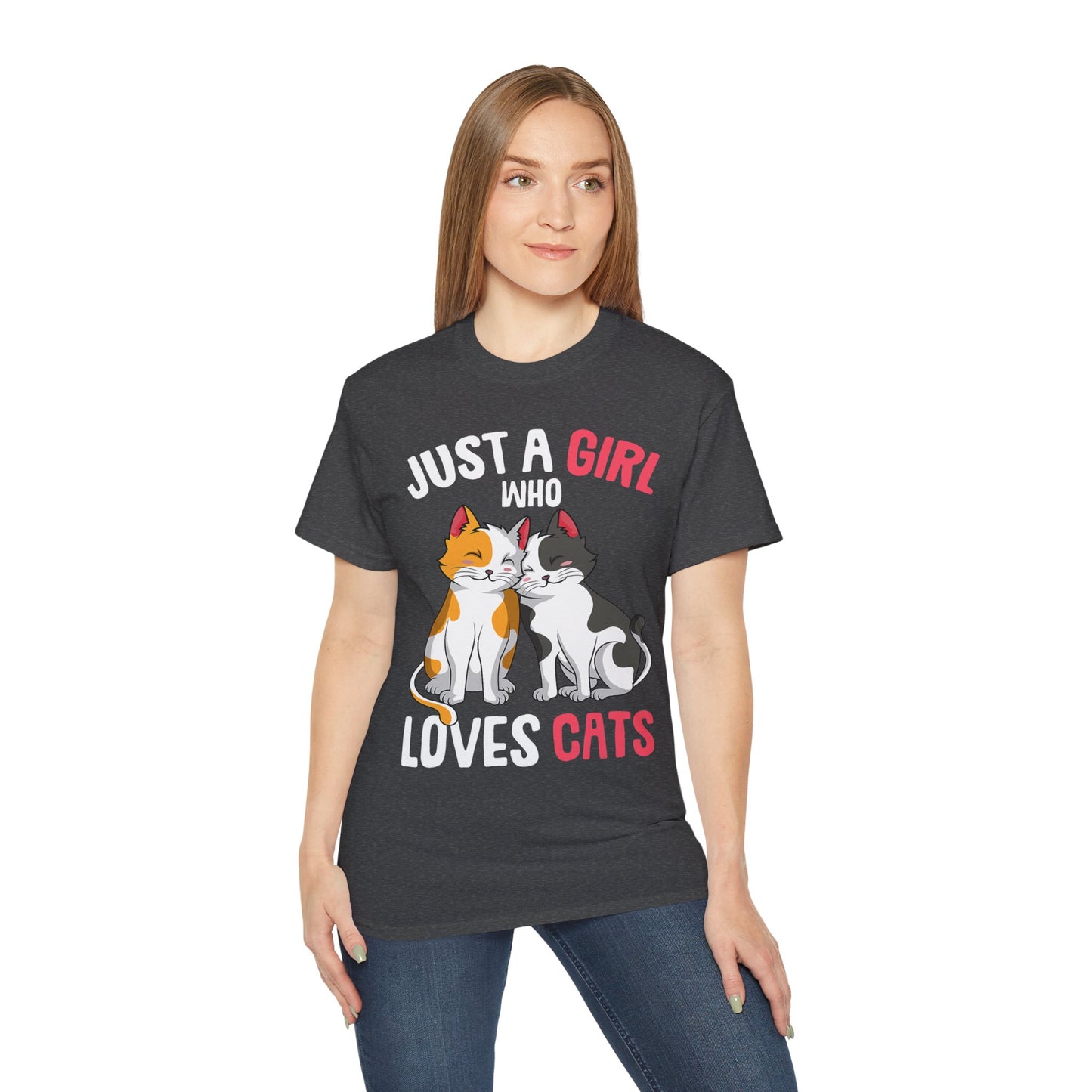Cute Cat Girls Unisex Tee, Perfect for Cat Lovers, Gift for Her, Birthday Shirt, Animal Lover Tee