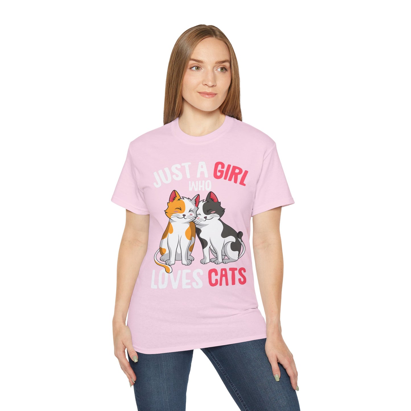 Cute Cat Girls Unisex Tee, Perfect for Cat Lovers, Gift for Her, Birthday Shirt, Animal Lover Tee