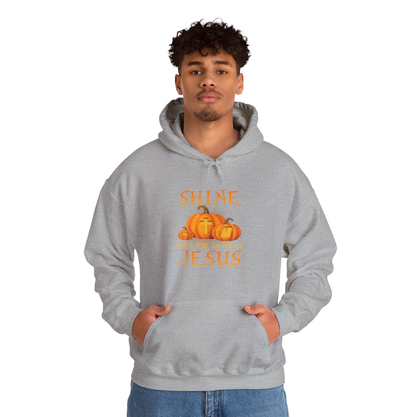 Shine in Jesus Pumpkin Sweatshirt | Fall Apparel, Christian Gift, Unisex Hoodie, Autumn Fashion, Thanksgiving Sweatshirt