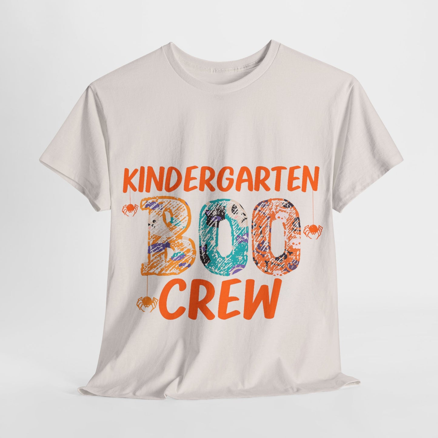 Kindergarten Boo Crew Tee, Unisex Cotton T-Shirt for Teachers, Class Parties, Halloween Costume, Fun School Spirit Wear, Gift for Kids