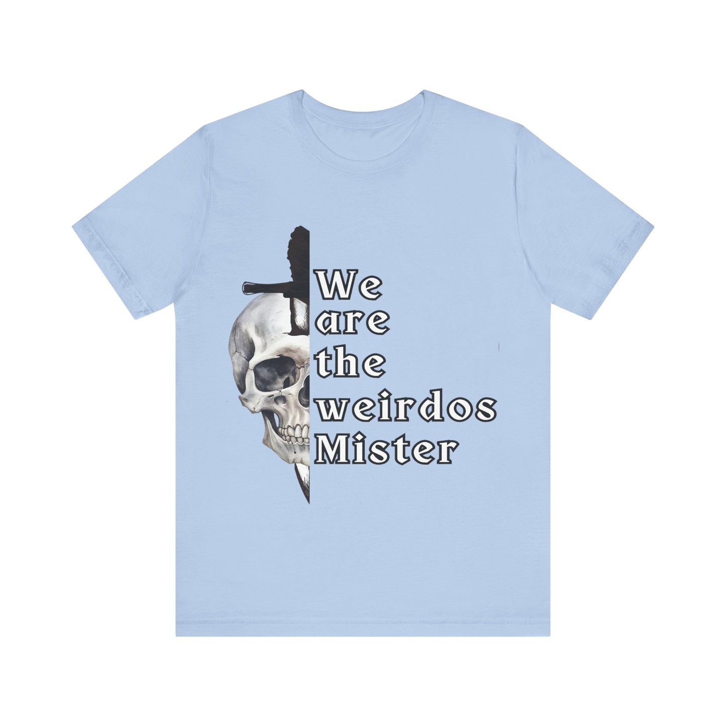 Skull Graphic Tee - Unisex Jersey Short Sleeve Shirt for Halloween, Occasions, Trendy Wear, Gift for Weirdos, Casual Style