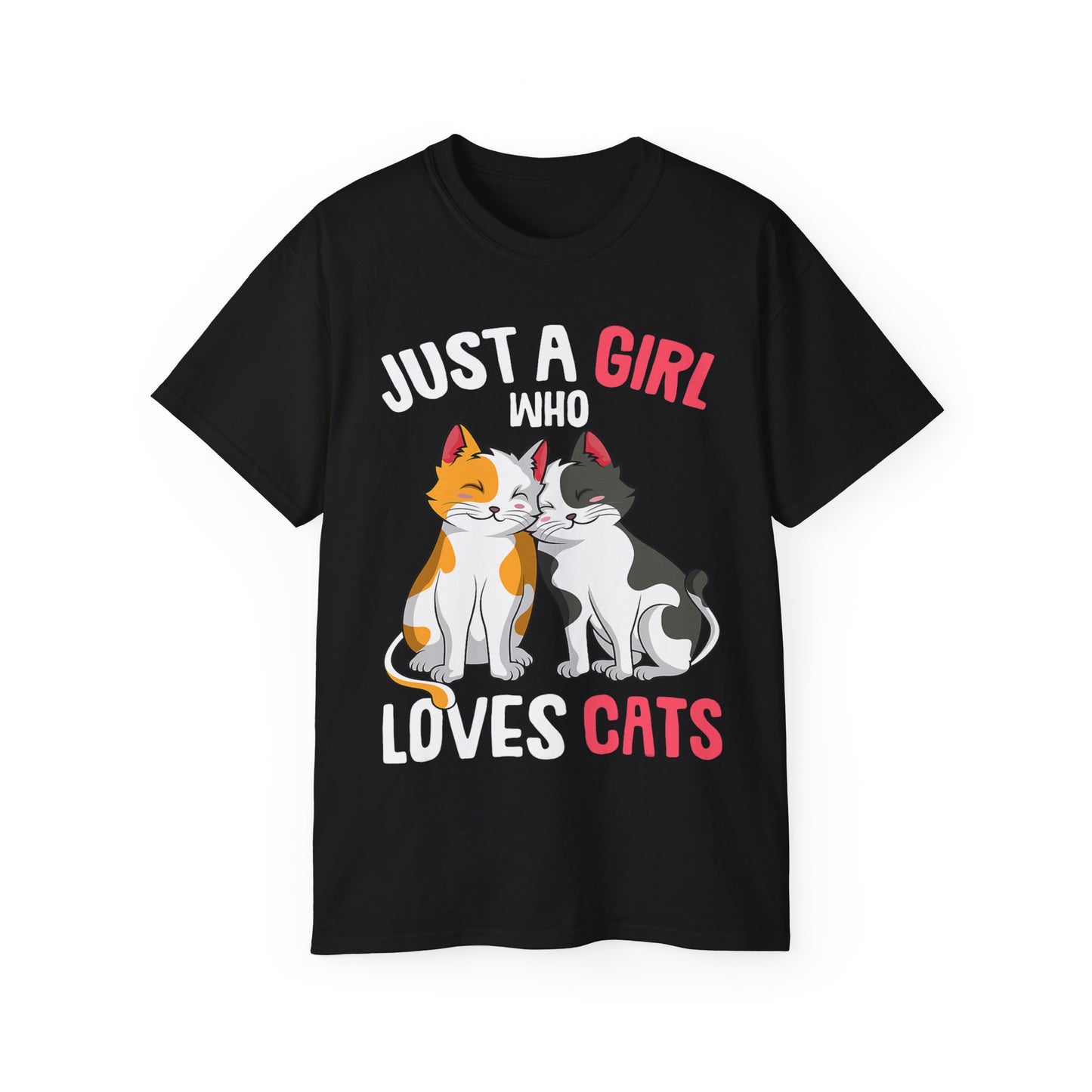 Cute Cat Girls Unisex Tee, Perfect for Cat Lovers, Gift for Her, Birthday Shirt, Animal Lover Tee