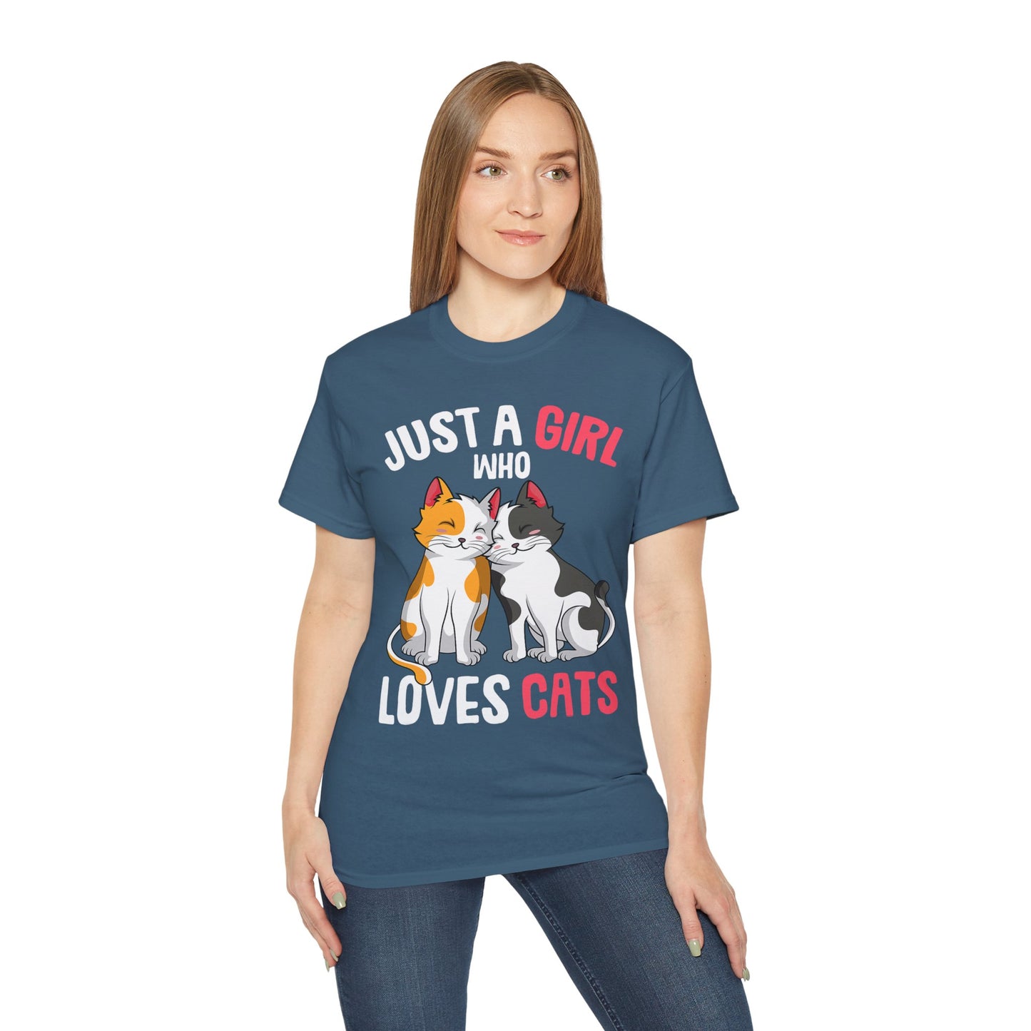 Cute Cat Girls Unisex Tee, Perfect for Cat Lovers, Gift for Her, Birthday Shirt, Animal Lover Tee