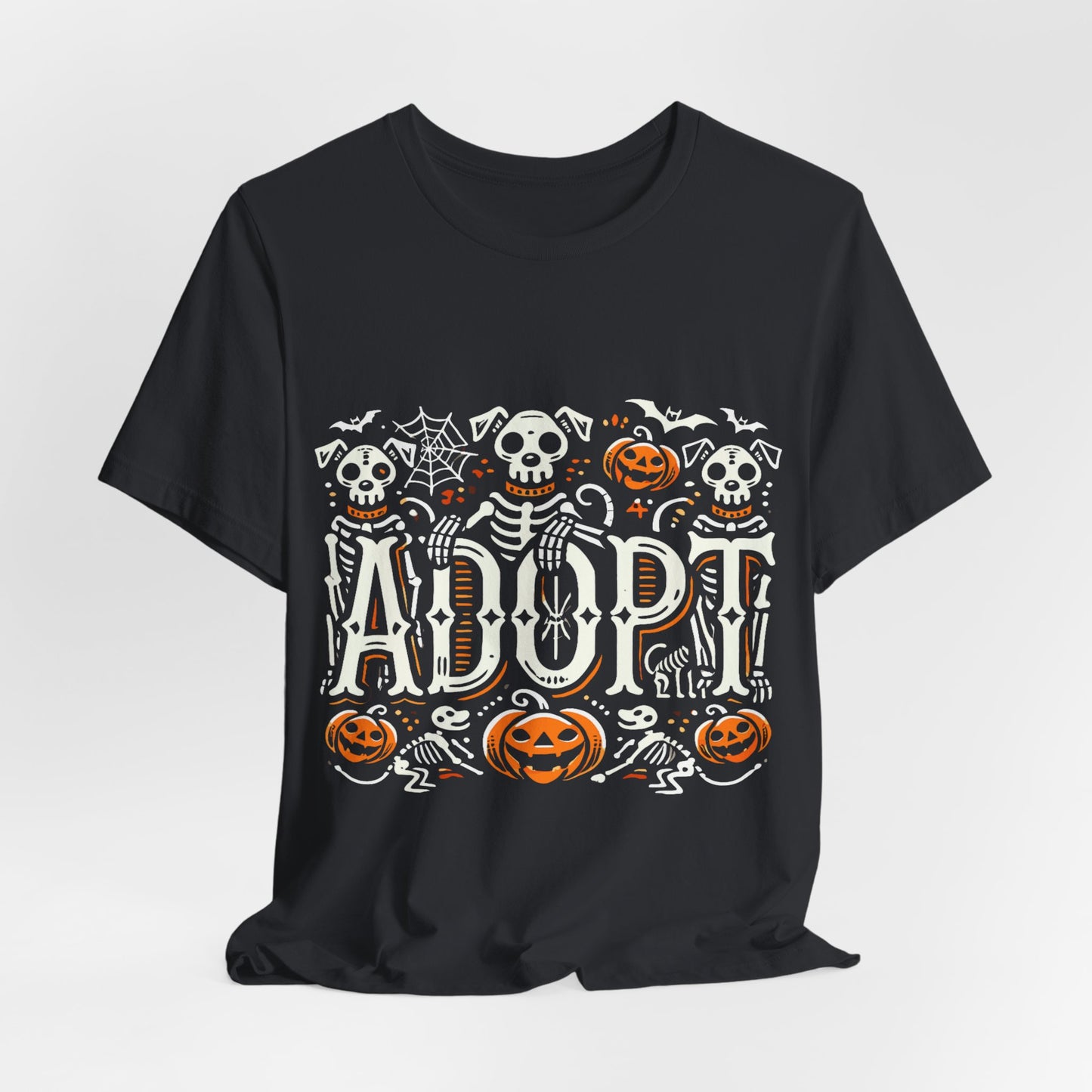 Pumpkin-Themed Adoption Awareness Tee, Perfect for Halloween, Dog Lovers, Pet Advocates, Animal Rescue Fundraisers, Fall Celebrations