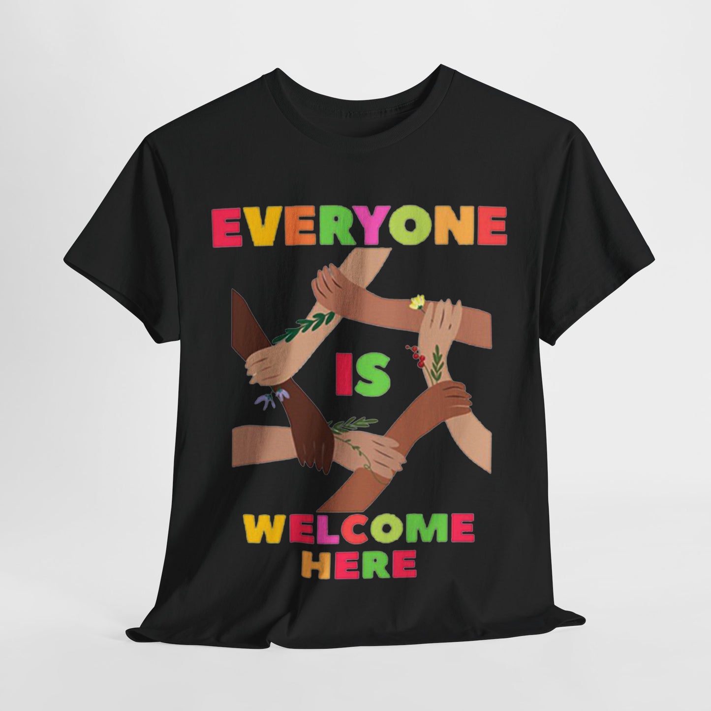 Inclusive Message Unisex Heavy Cotton Tee, Equality Shirt, Diversity Tee, Gift for Friends, Community Wear, Pride Apparel