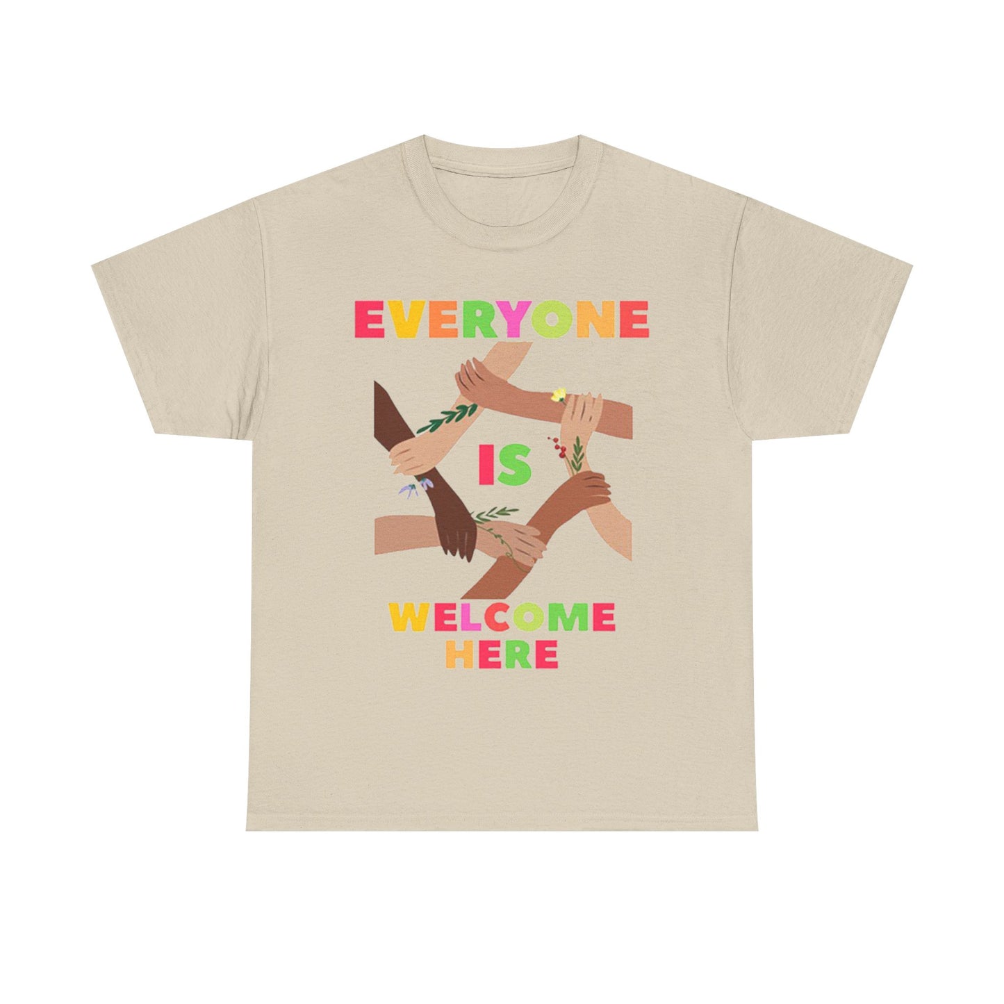 Inclusive Message Unisex Heavy Cotton Tee, Equality Shirt, Diversity Tee, Gift for Friends, Community Wear, Pride Apparel