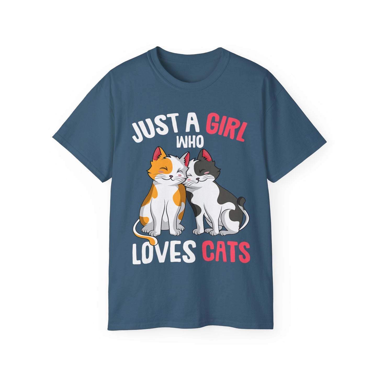 Cute Cat Girls Unisex Tee, Perfect for Cat Lovers, Gift for Her, Birthday Shirt, Animal Lover Tee