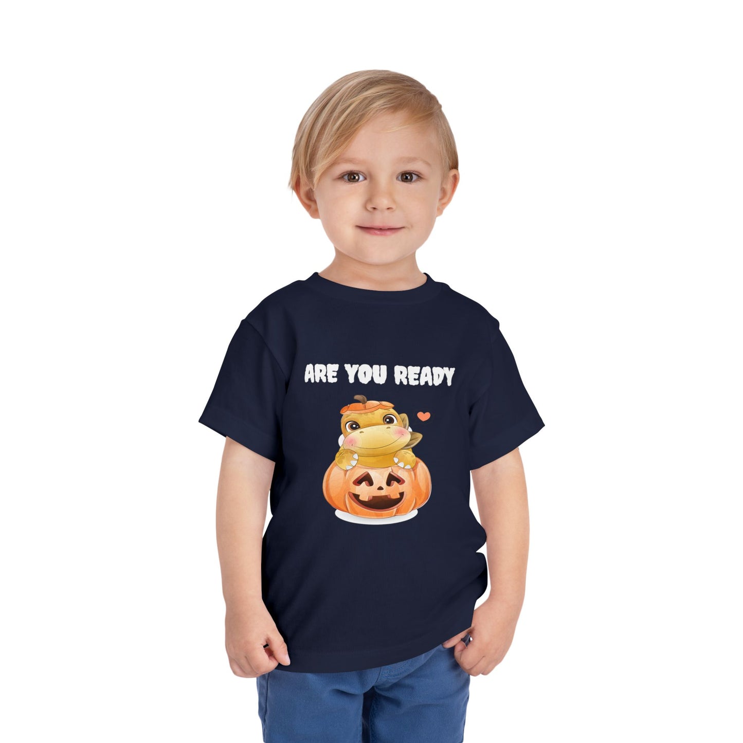 Adorable Pumpkin Frog Toddler Tee - Cute T-Shirt for Halloween, Fall Celebrations, Kids' Parties, Seasonal Dress-Up