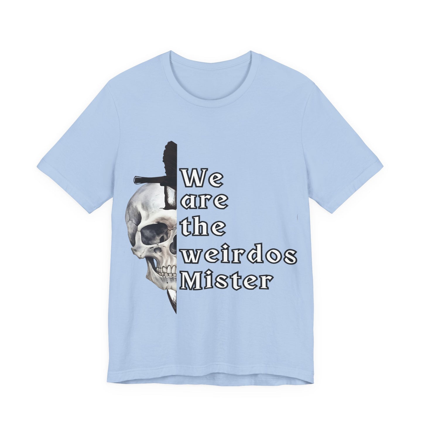 Skull Graphic Tee - Unisex Jersey Short Sleeve Shirt for Halloween, Occasions, Trendy Wear, Gift for Weirdos, Casual Style