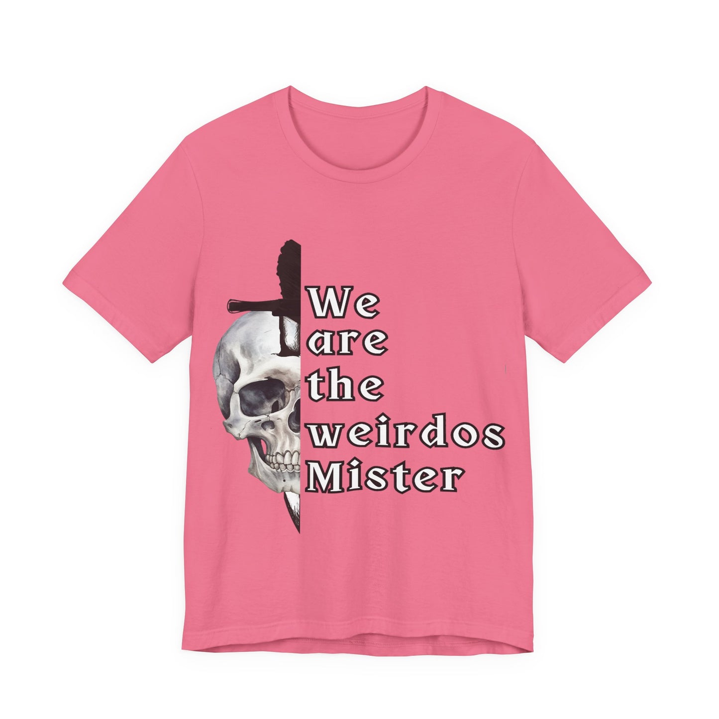 Skull Graphic Tee - Unisex Jersey Short Sleeve Shirt for Halloween, Occasions, Trendy Wear, Gift for Weirdos, Casual Style