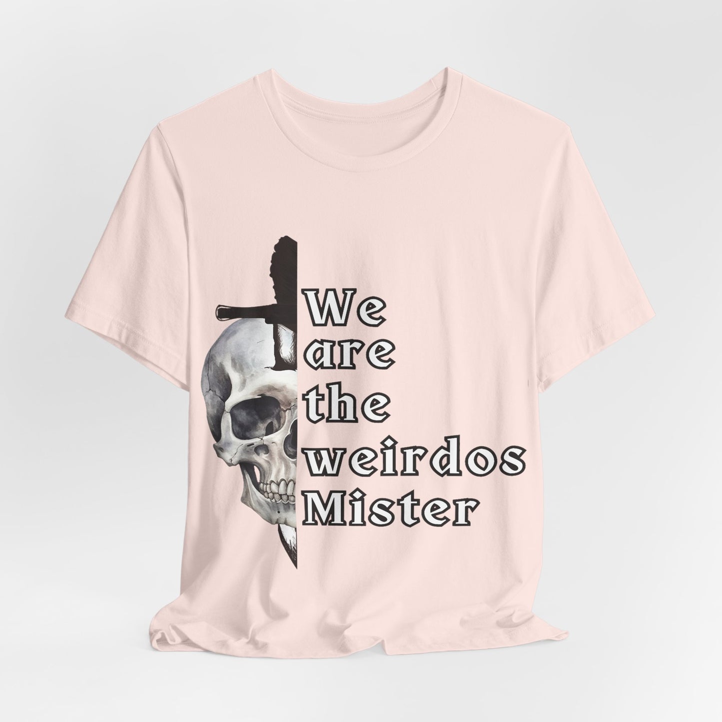 Skull Graphic Tee - Unisex Jersey Short Sleeve Shirt for Halloween, Occasions, Trendy Wear, Gift for Weirdos, Casual Style