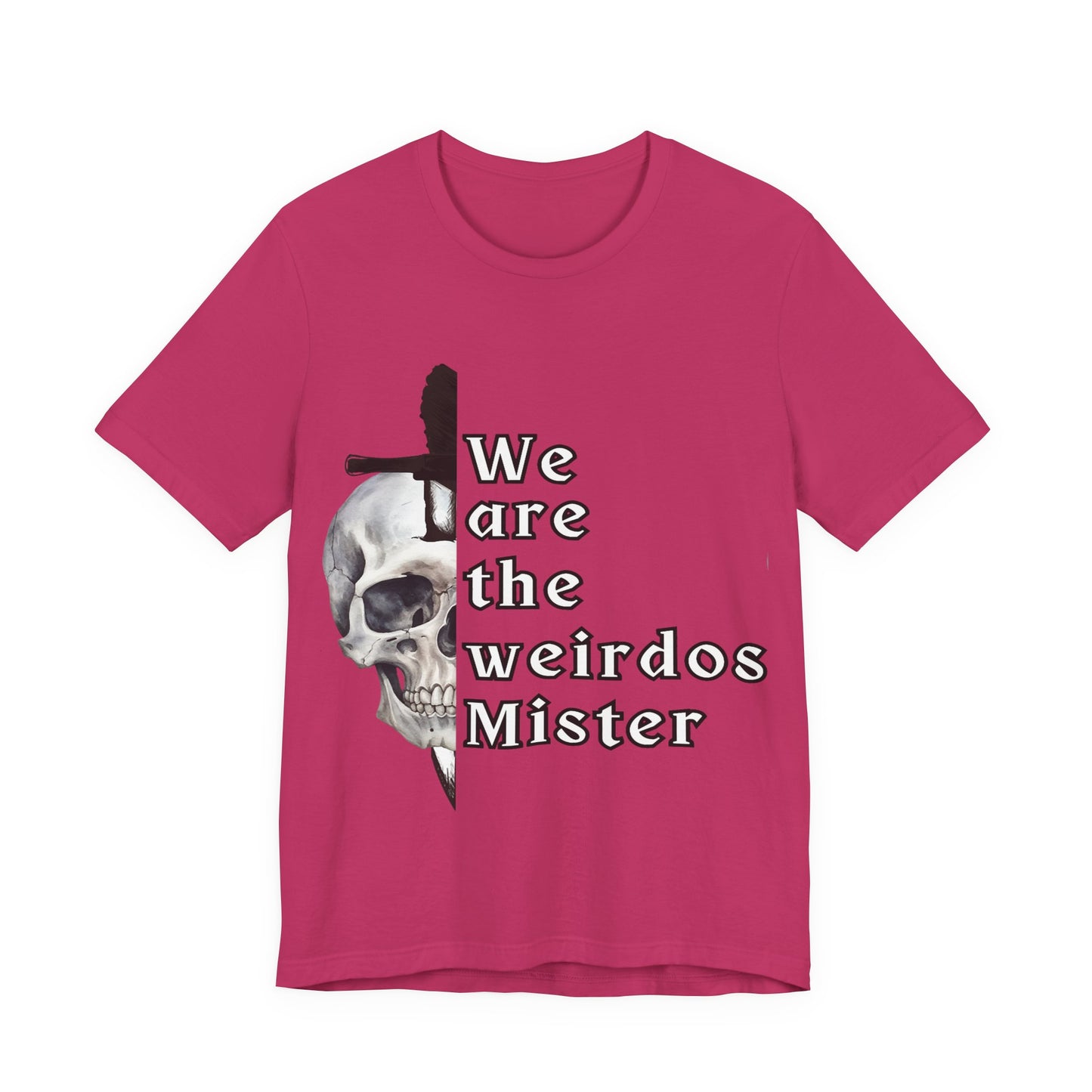 Skull Graphic Tee - Unisex Jersey Short Sleeve Shirt for Halloween, Occasions, Trendy Wear, Gift for Weirdos, Casual Style