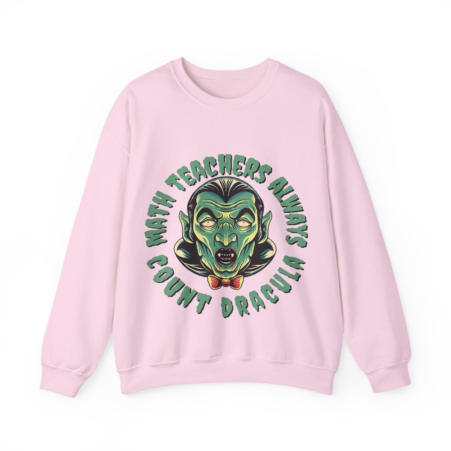 Halloween Count Dracula Sweatshirt, Unisex Crewneck for Teachers, Spooky Gift Idea, Fall Fashion, Halloween Costume