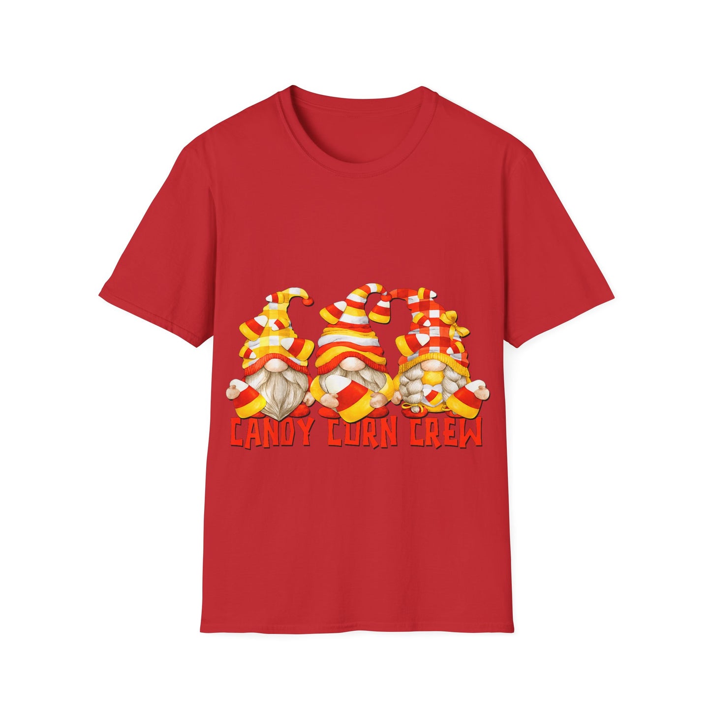 Candy Corn Crew Unisex T-Shirt - Fall Fashion, Halloween Apparel, Thanksgiving Gatherings, Cozy Comfort, Seasonal Style