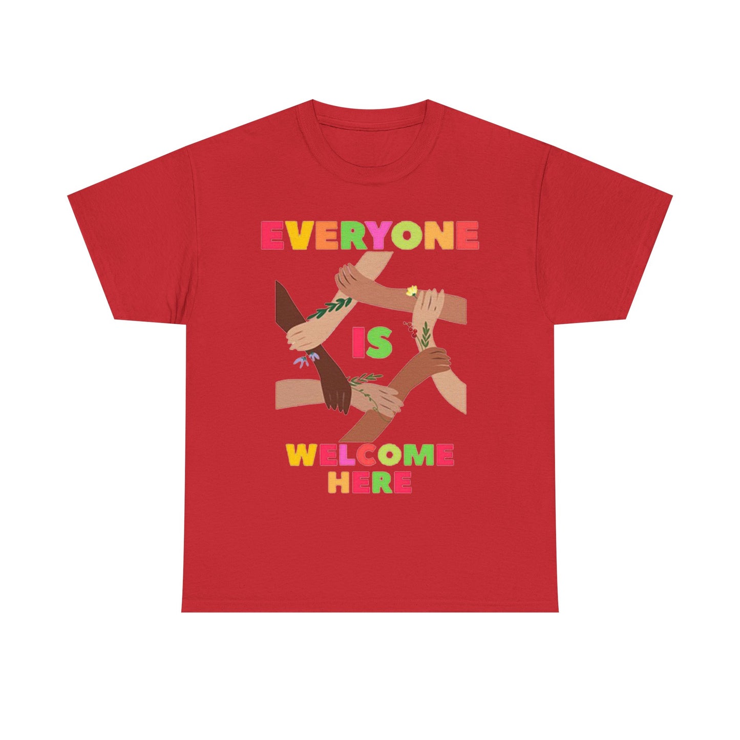 Inclusive Message Unisex Heavy Cotton Tee, Equality Shirt, Diversity Tee, Gift for Friends, Community Wear, Pride Apparel