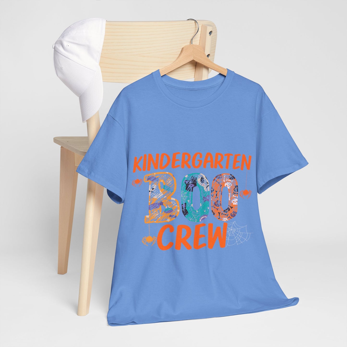 Kindergarten Boo Crew Tee, Unisex Cotton T-Shirt for Teachers, Class Parties, Halloween Costume, Fun School Spirit Wear, Gift for Kids