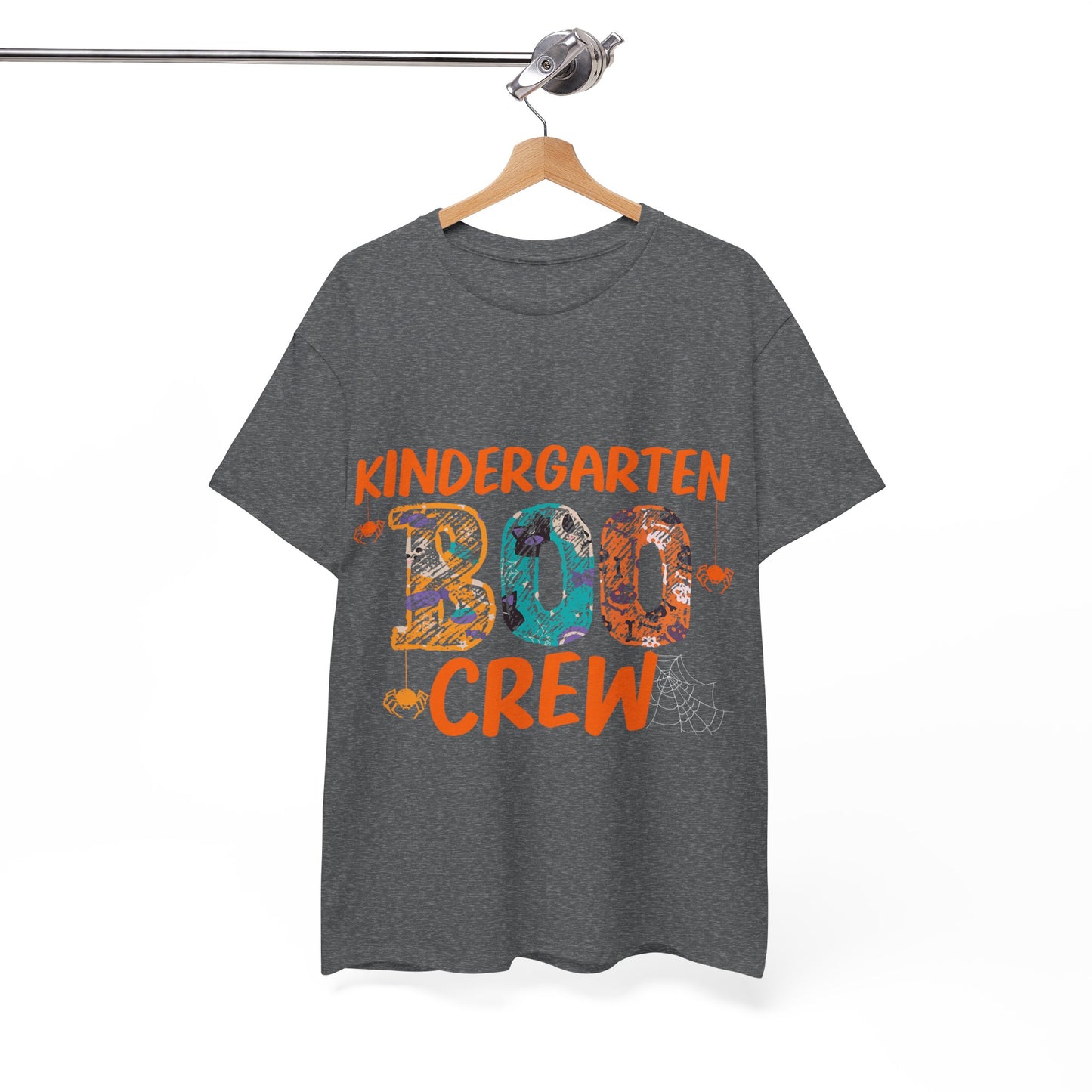 Kindergarten Boo Crew Tee, Unisex Cotton T-Shirt for Teachers, Class Parties, Halloween Costume, Fun School Spirit Wear, Gift for Kids