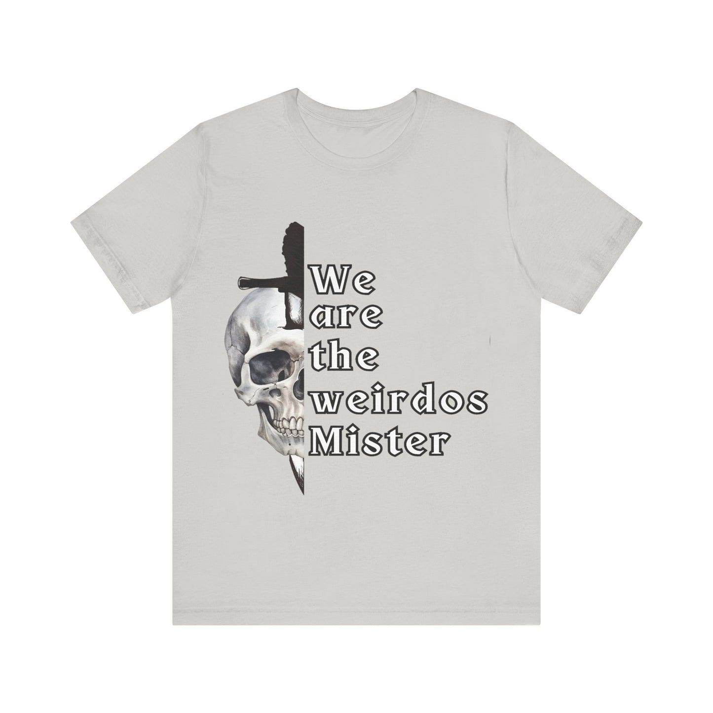 Skull Graphic Tee - Unisex Jersey Short Sleeve Shirt for Halloween, Occasions, Trendy Wear, Gift for Weirdos, Casual Style
