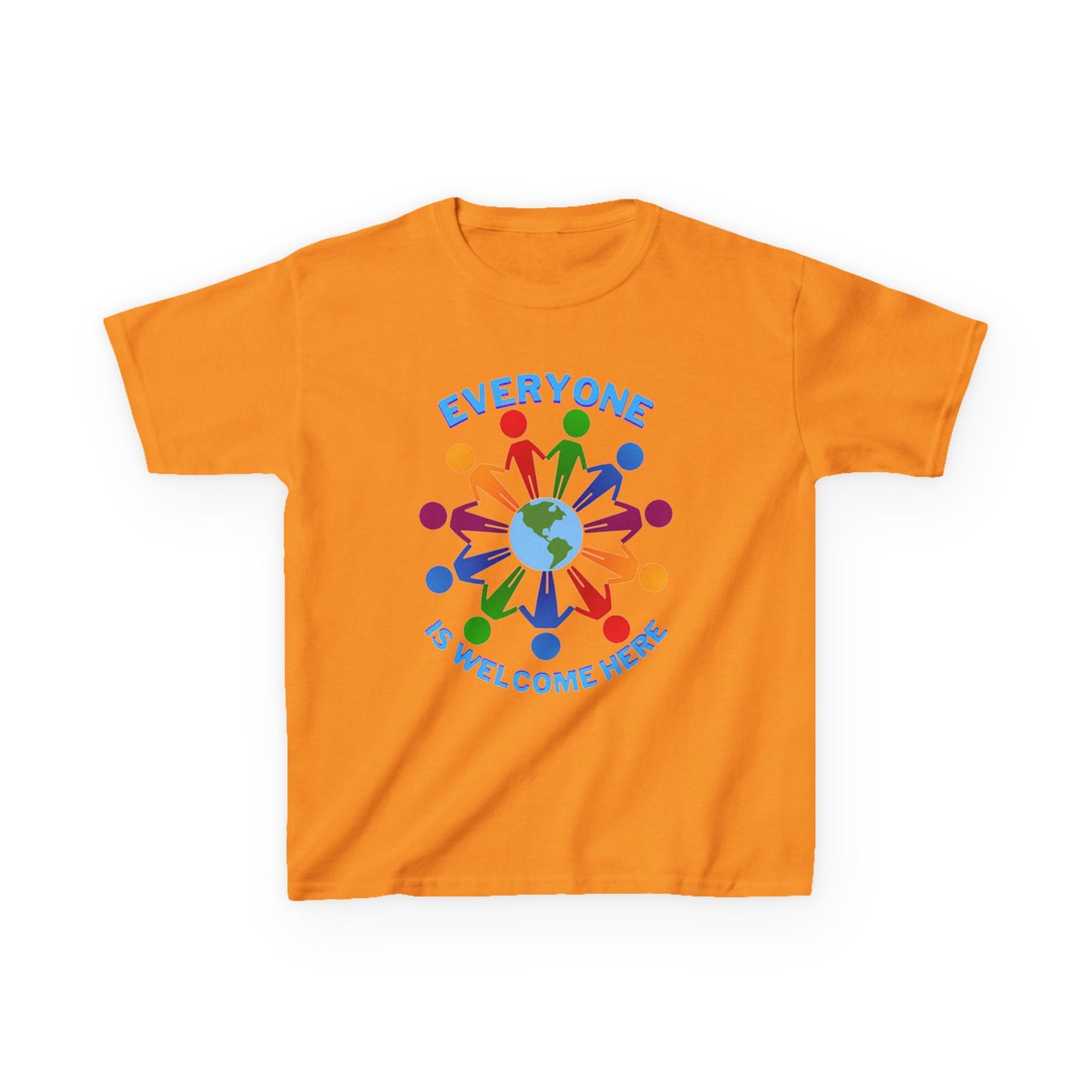 Inclusive Kids Tee - Everyone is Welcome Here, Rainbow T-Shirt, Kids Equality Wear, Unity Apparel, Diversity Gift, Positive Message Top