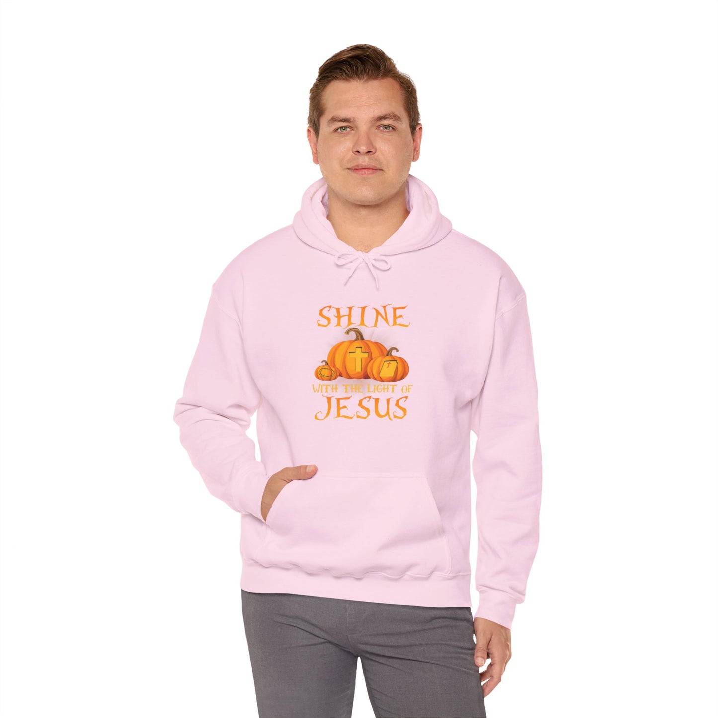 Shine in Jesus Pumpkin Sweatshirt | Fall Apparel, Christian Gift, Unisex Hoodie, Autumn Fashion, Thanksgiving Sweatshirt