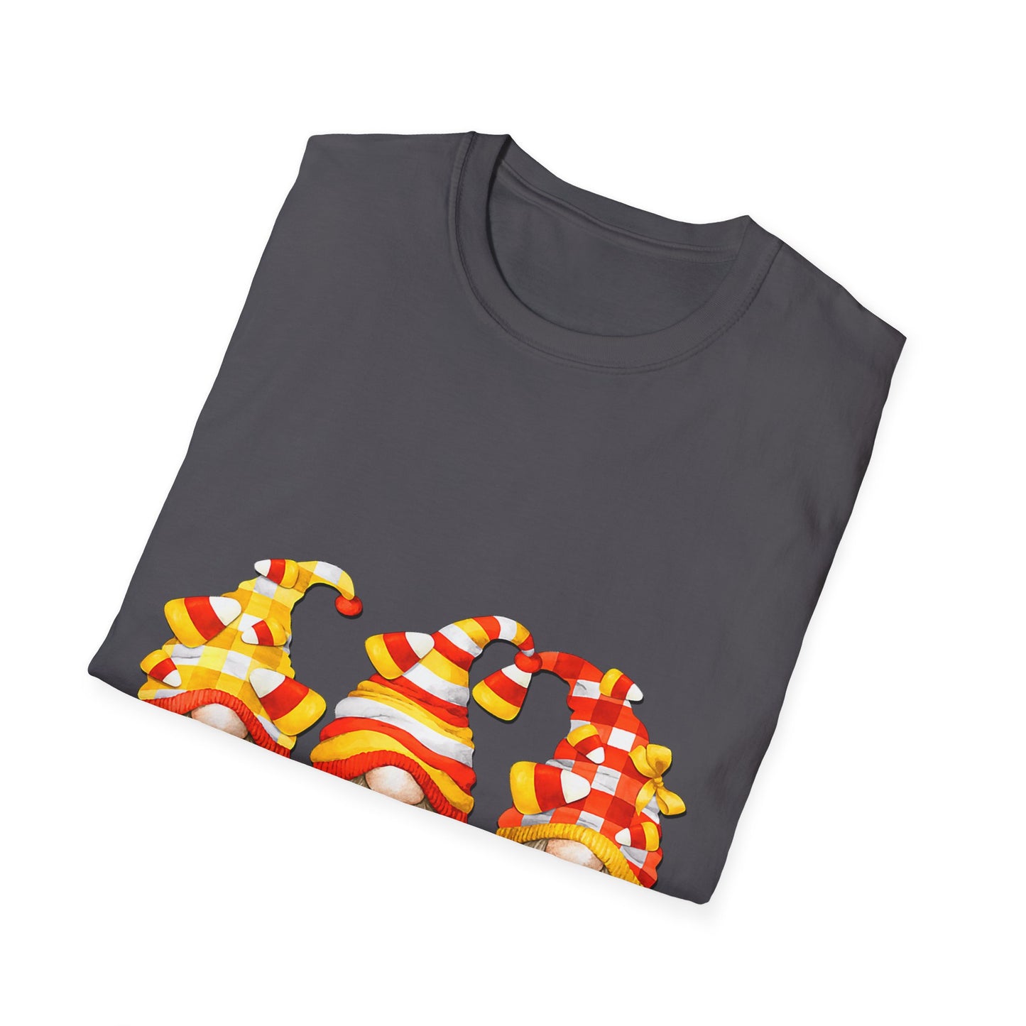 Candy Corn Crew Unisex T-Shirt - Fall Fashion, Halloween Apparel, Thanksgiving Gatherings, Cozy Comfort, Seasonal Style