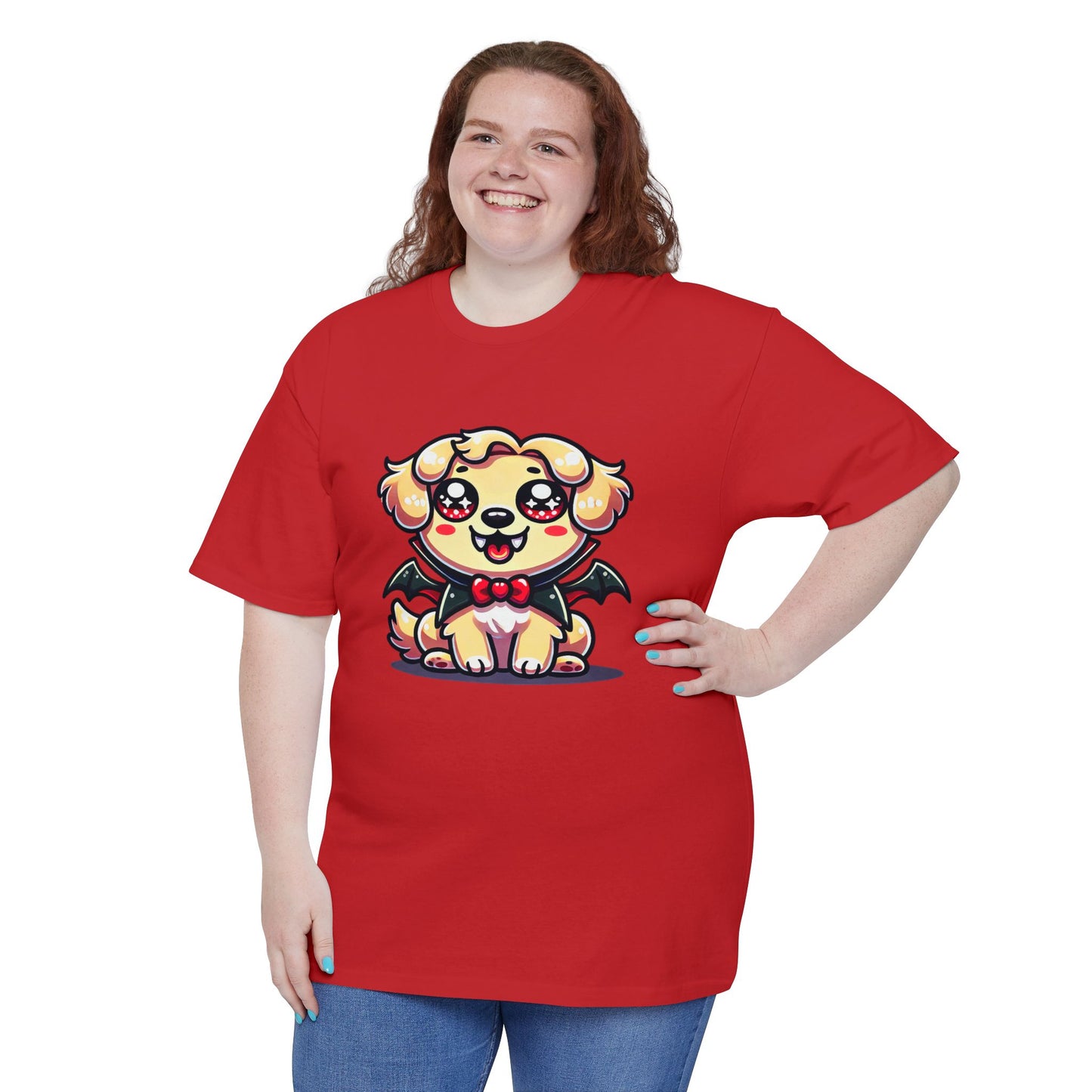 Cute Halloween Puppy Design T-Shirt, Perfect for Pet Lovers, Halloween Parties, Gift for Dog Lovers, Casual Wear, Unisex Style