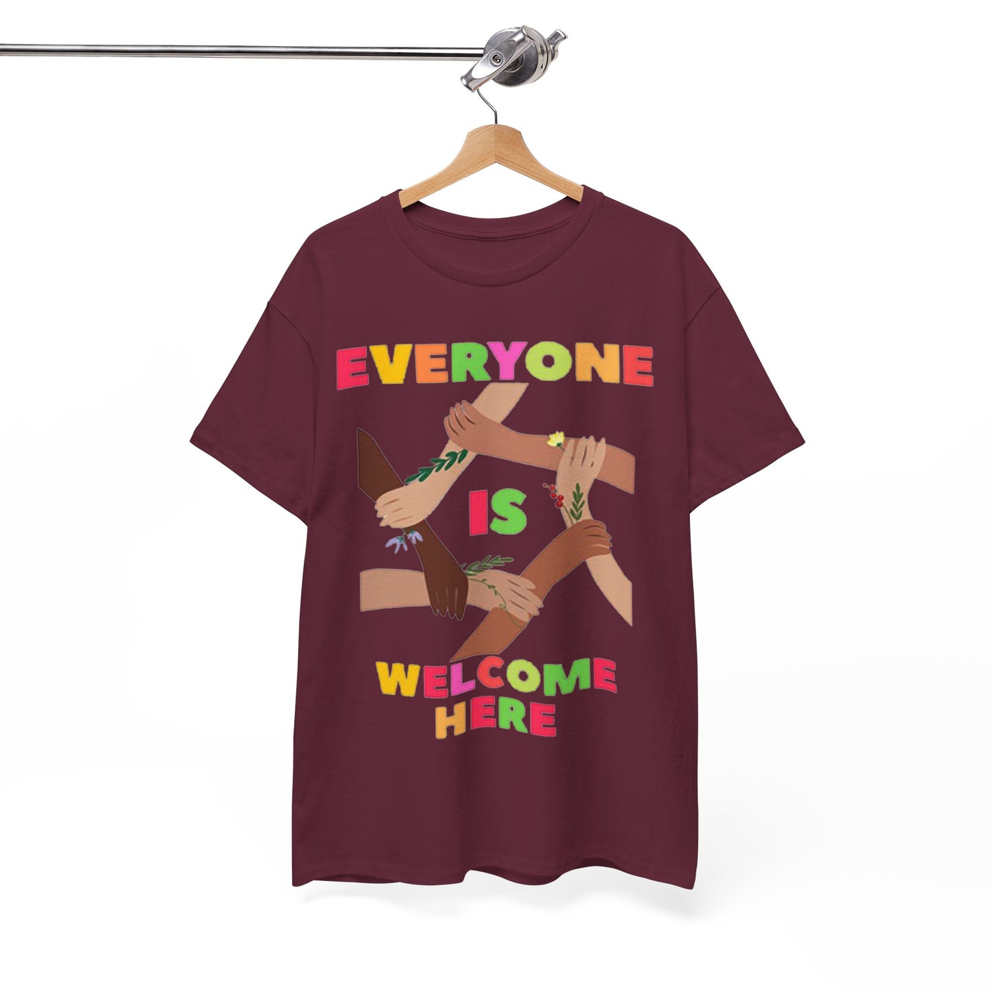 Inclusive Message Unisex Heavy Cotton Tee, Equality Shirt, Diversity Tee, Gift for Friends, Community Wear, Pride Apparel