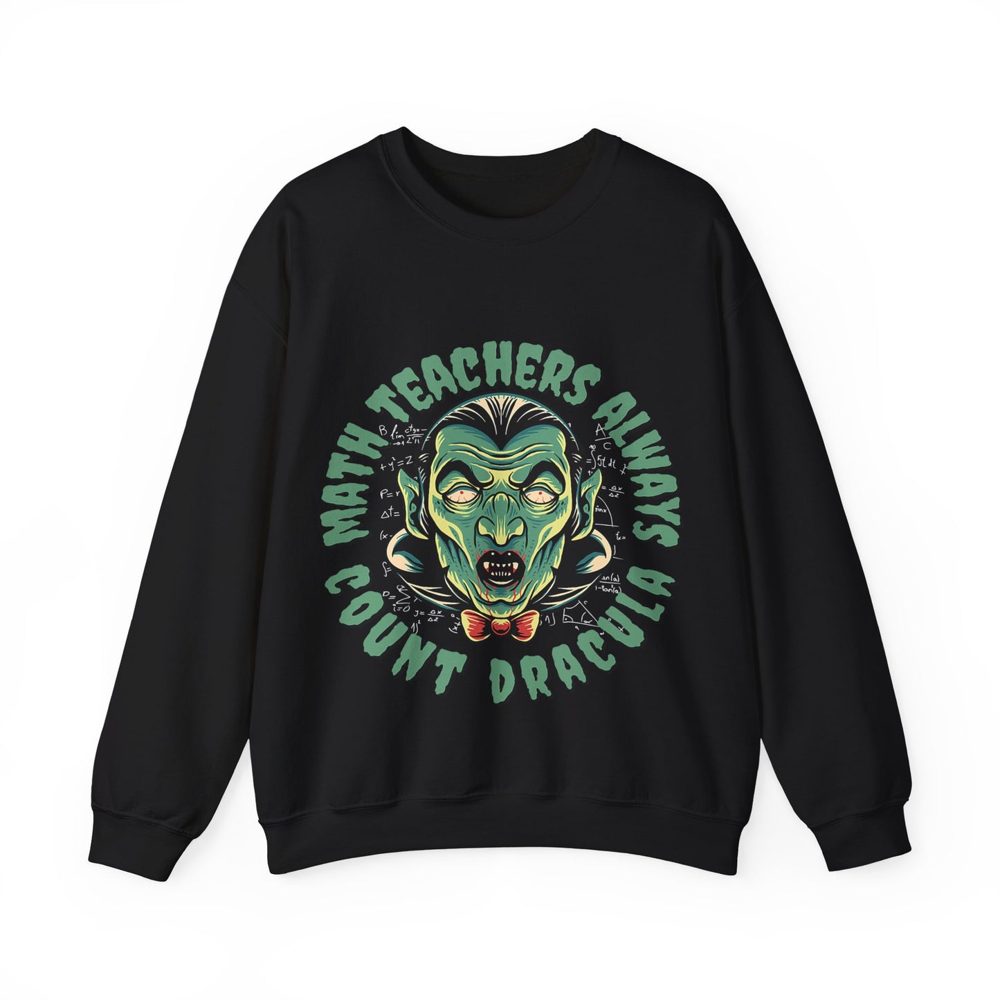 Halloween Count Dracula Sweatshirt, Unisex Crewneck for Teachers, Spooky Gift Idea, Fall Fashion, Halloween Costume