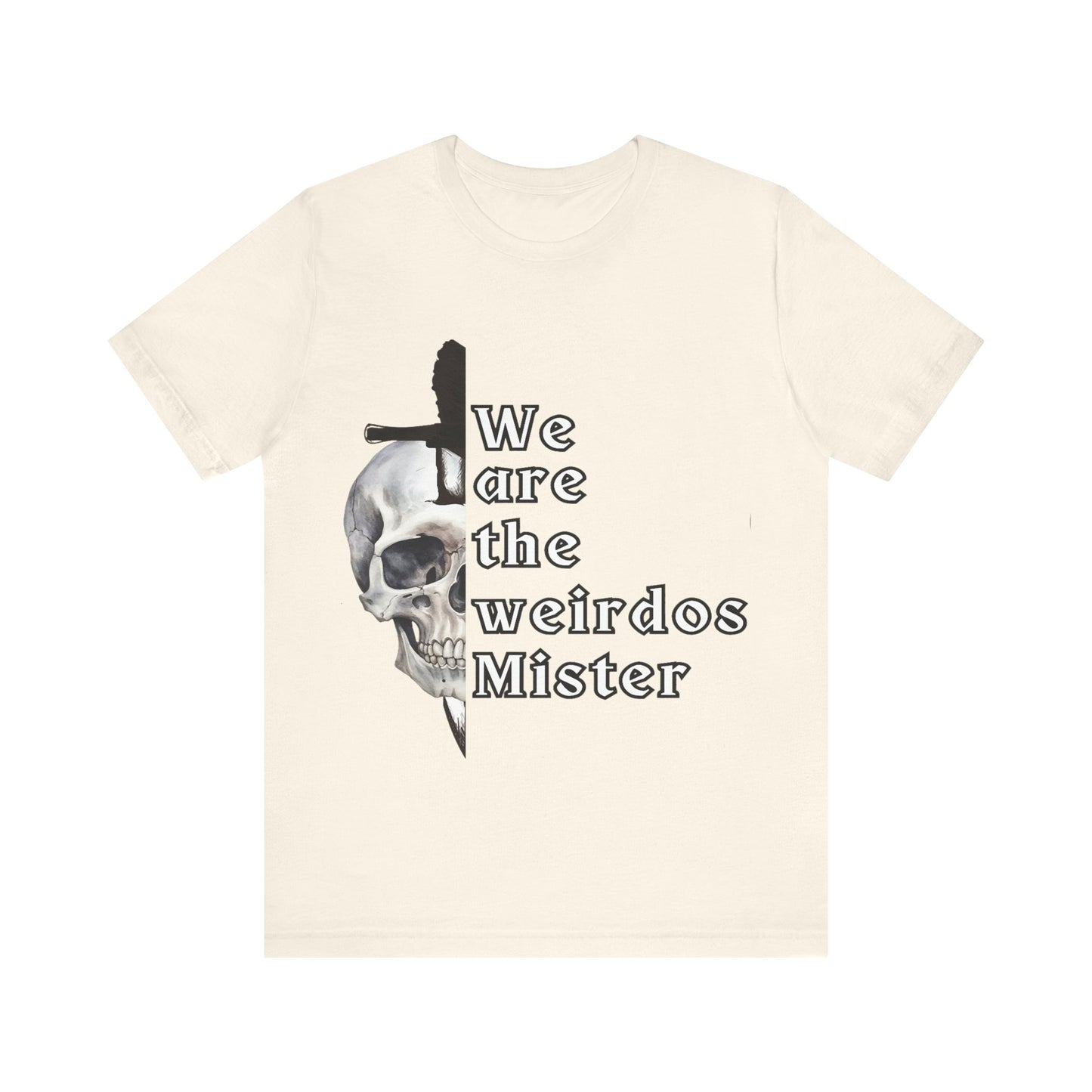 Skull Graphic Tee - Unisex Jersey Short Sleeve Shirt for Halloween, Occasions, Trendy Wear, Gift for Weirdos, Casual Style