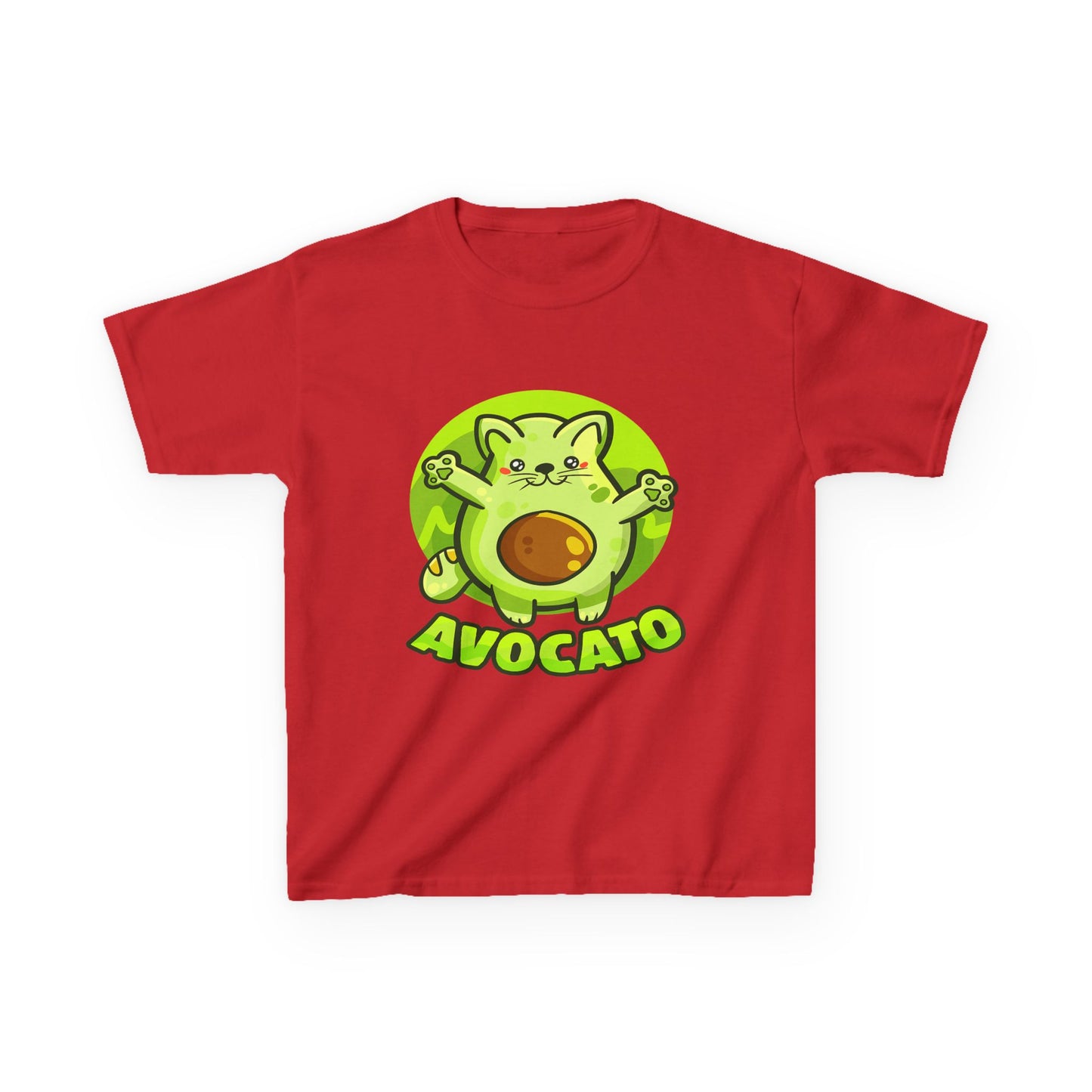Cute Avocado Cat Kids Tee, Fun T-Shirt for Kids, Avocado Lover Gift, Playful Graphic Shirt, Birthday Party Outfit