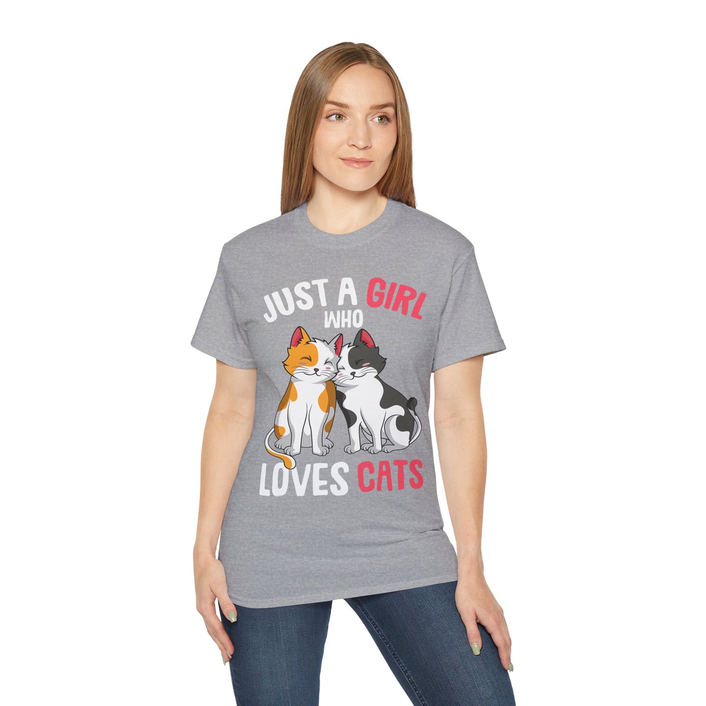 Cute Cat Girls Unisex Tee, Perfect for Cat Lovers, Gift for Her, Birthday Shirt, Animal Lover Tee